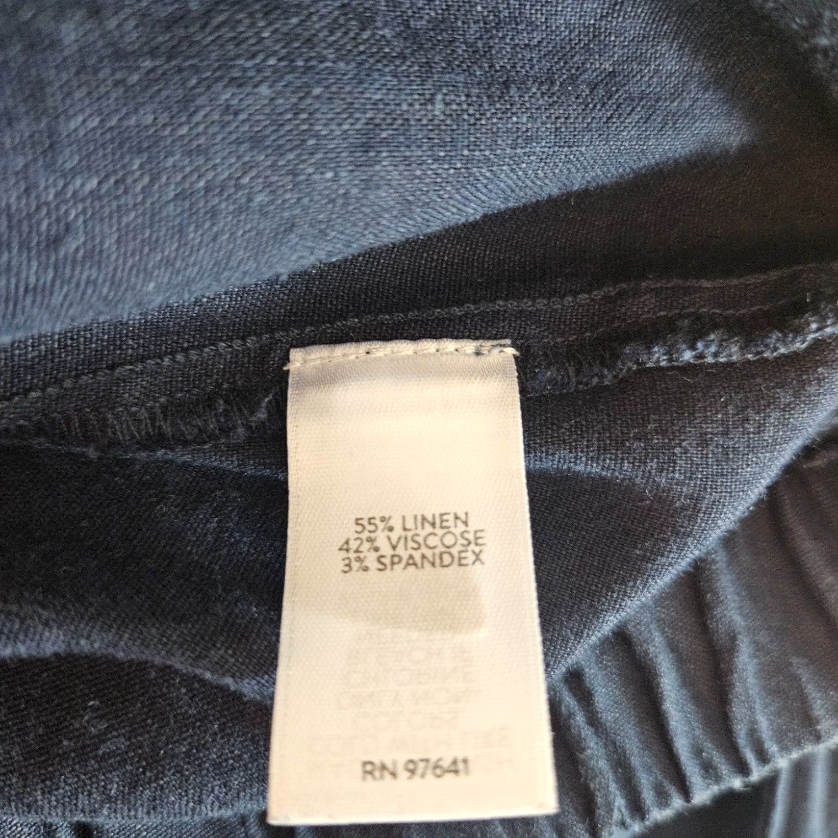 J. Jill VINTAGE J Jill Womens Linen Stretch Crop Pants Sz M Tall Blue Side Zip Mid Rise Size 32" / US 10 / IT 46 - 7 Thumbnail