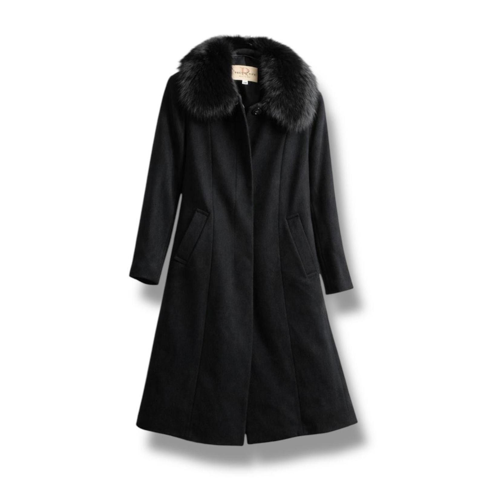 Other Real wool and fox fur whimsy goth wool coat jacket Size XS / US 0-2 / IT 36-38 - 1 Thumbnail