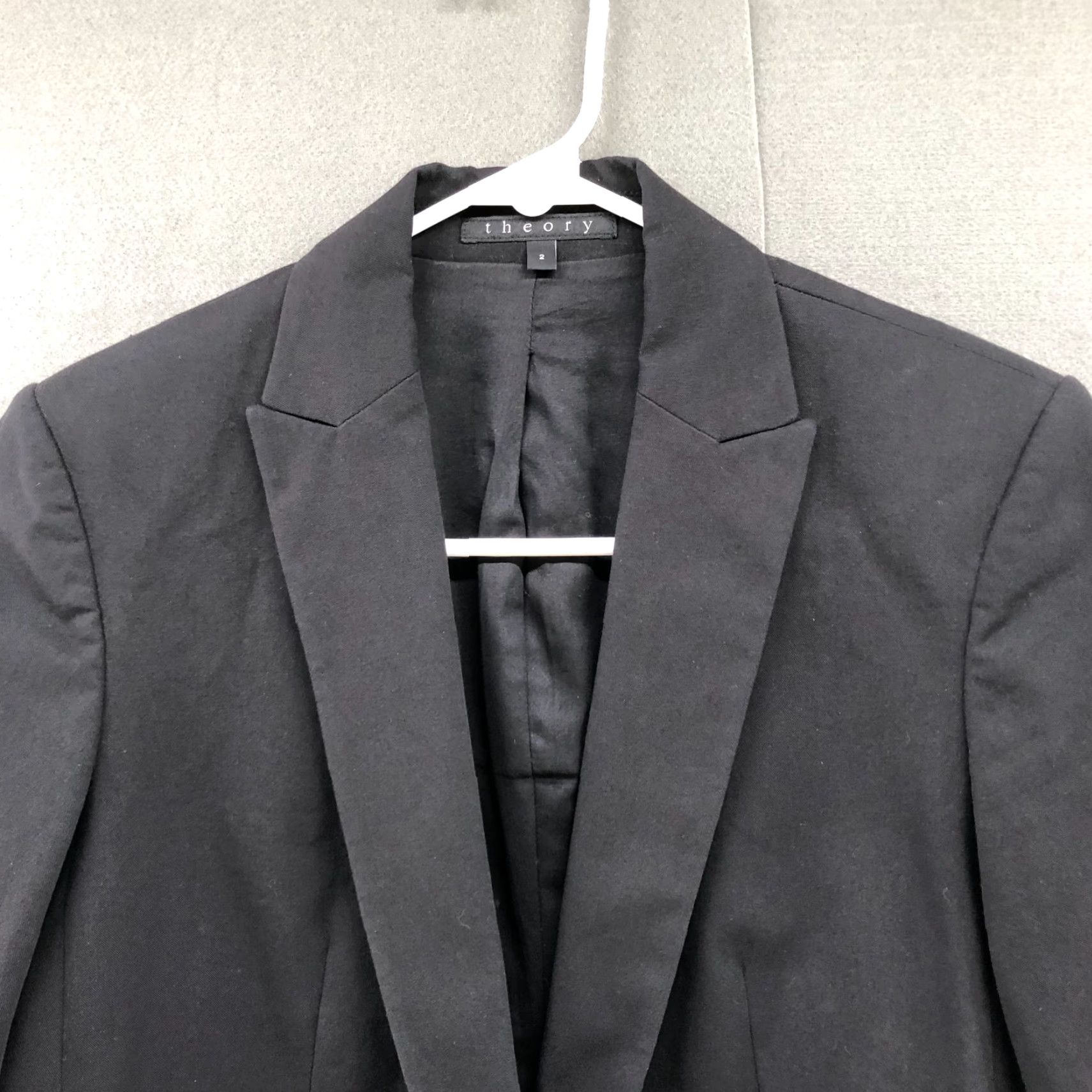 Theory Theory Blazer Black Womens Size 2 One Button Career Workwear Jacket Coat Suit Office Modern Size XS / US 0-2 / IT 36-38 - 3 Thumbnail