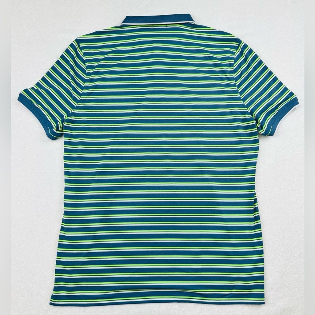 G/FORE G/Fore Men’s Med Blue Green Stripe Golf Jersey Polo Shirt Size US M / EU 48-50 / 2 - 10 Thumbnail