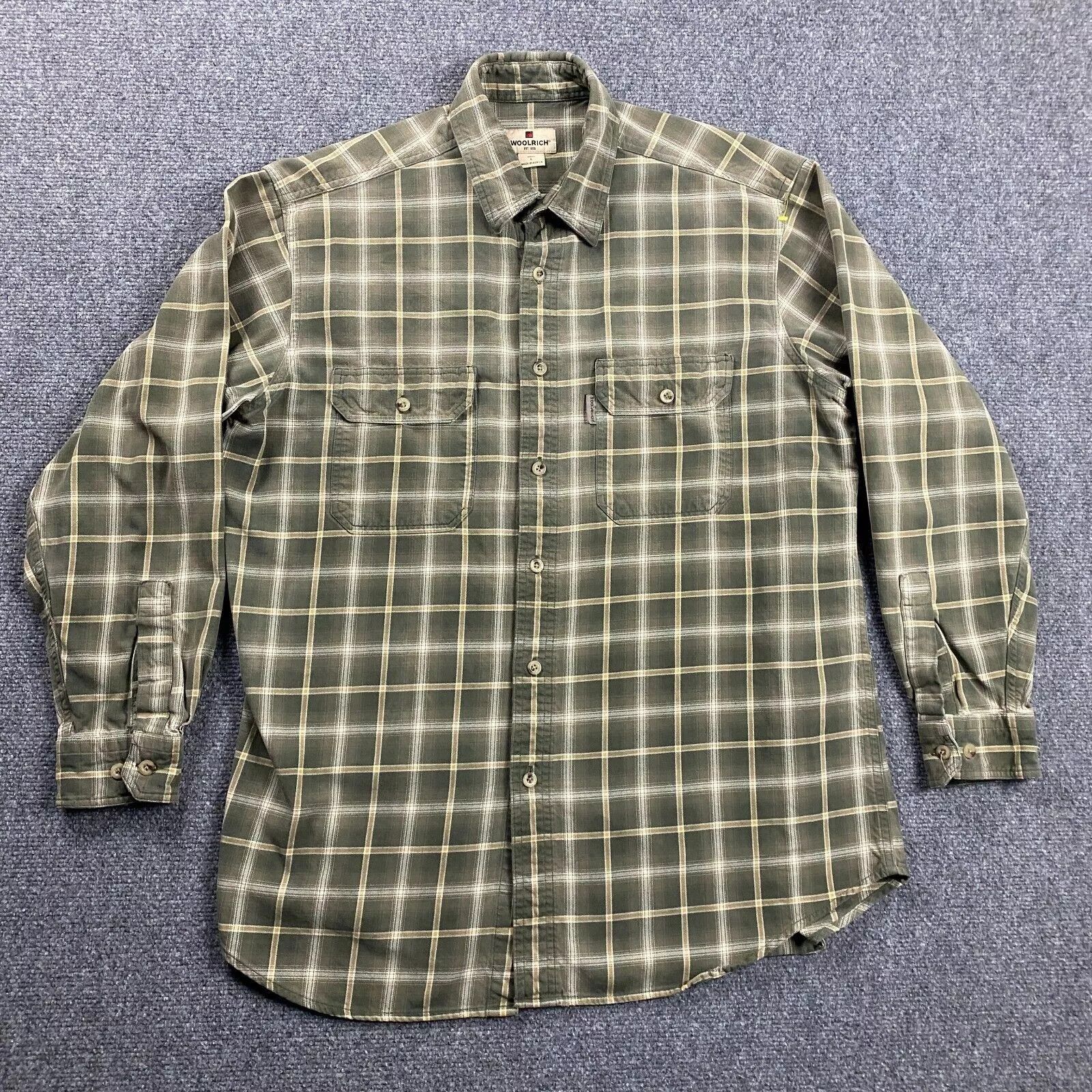 Other Woolrich Flannel Shirt L Window Pane Check 100% Cotton Mens Size US L / EU 52-54 / 3 - 1 Thumbnail