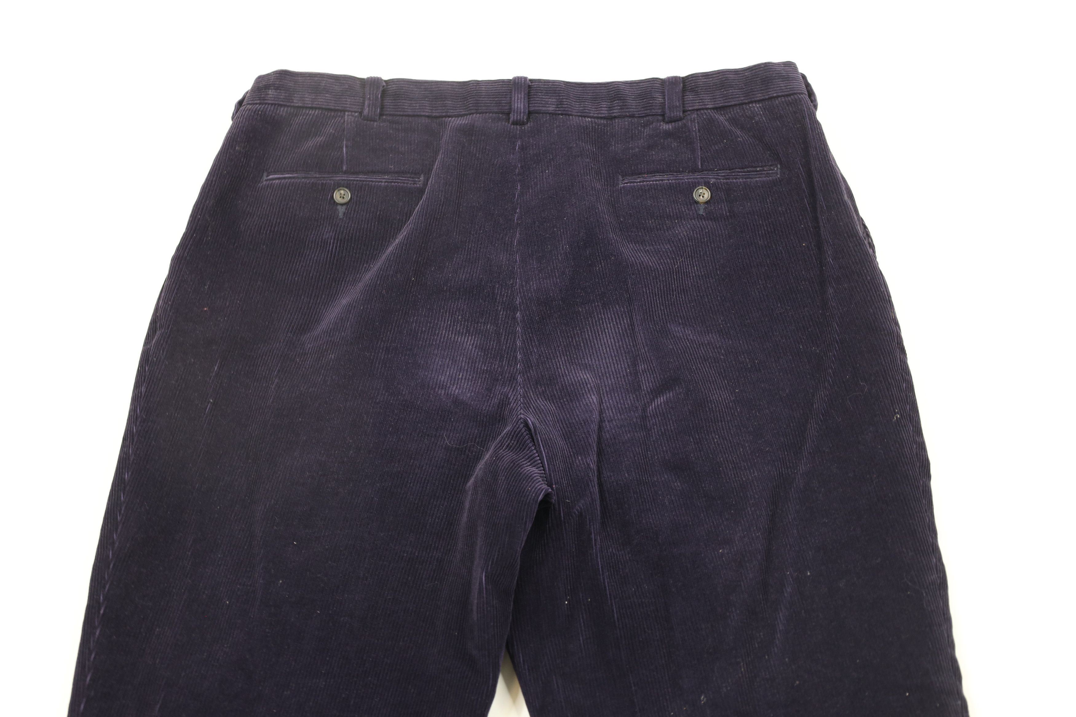 Lands' End × Vintage Vintage 90s Lands End Pleated Wide Leg Corduroy Chino Pants Size US 38 / EU 54 - 8 Thumbnail