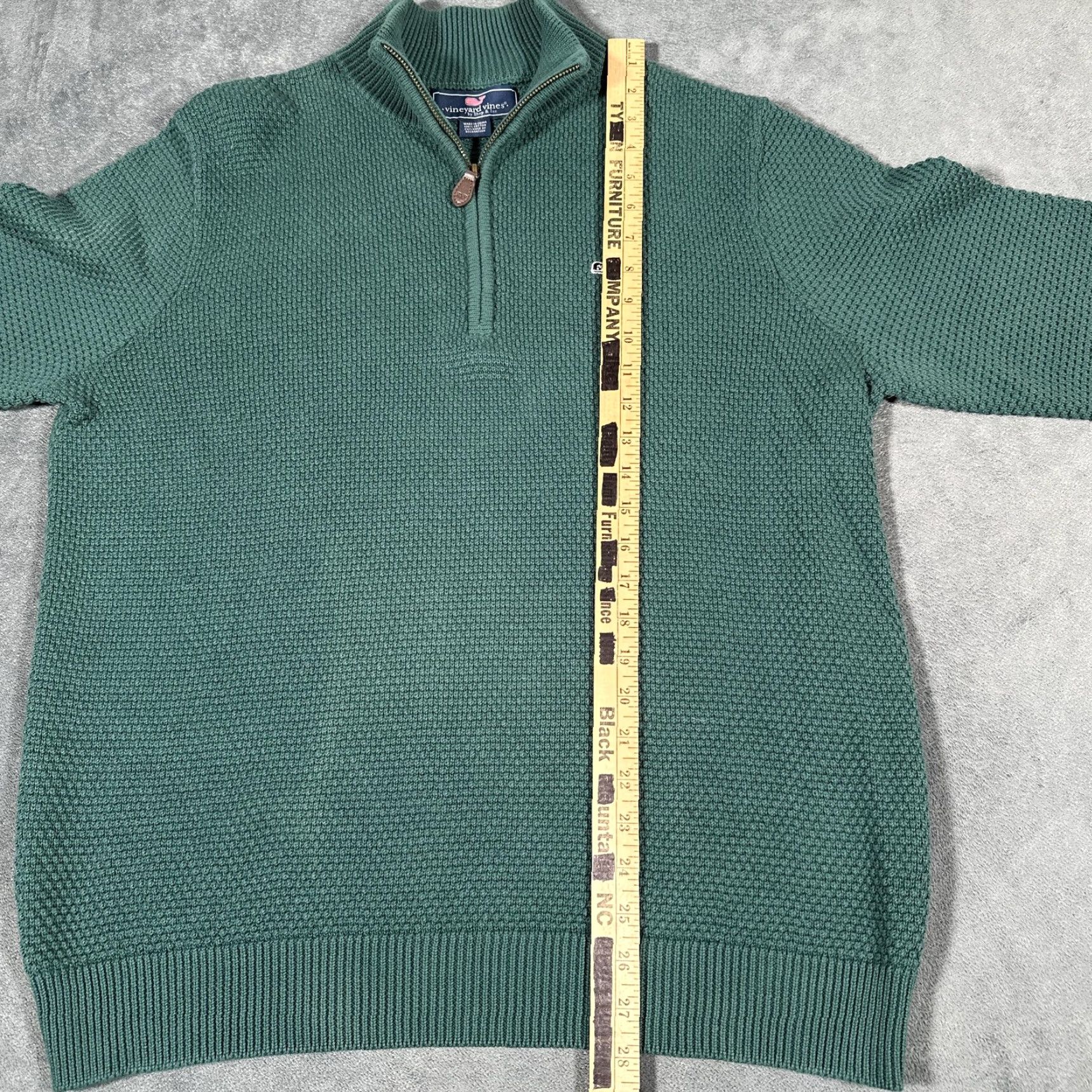 Vineyard Vines Vineyard Vines Sweater Mens Medium Green Quarter Zip Seed Stitch Fisherman Nautical Size US M / EU 48-50 / 2 - 7 Thumbnail