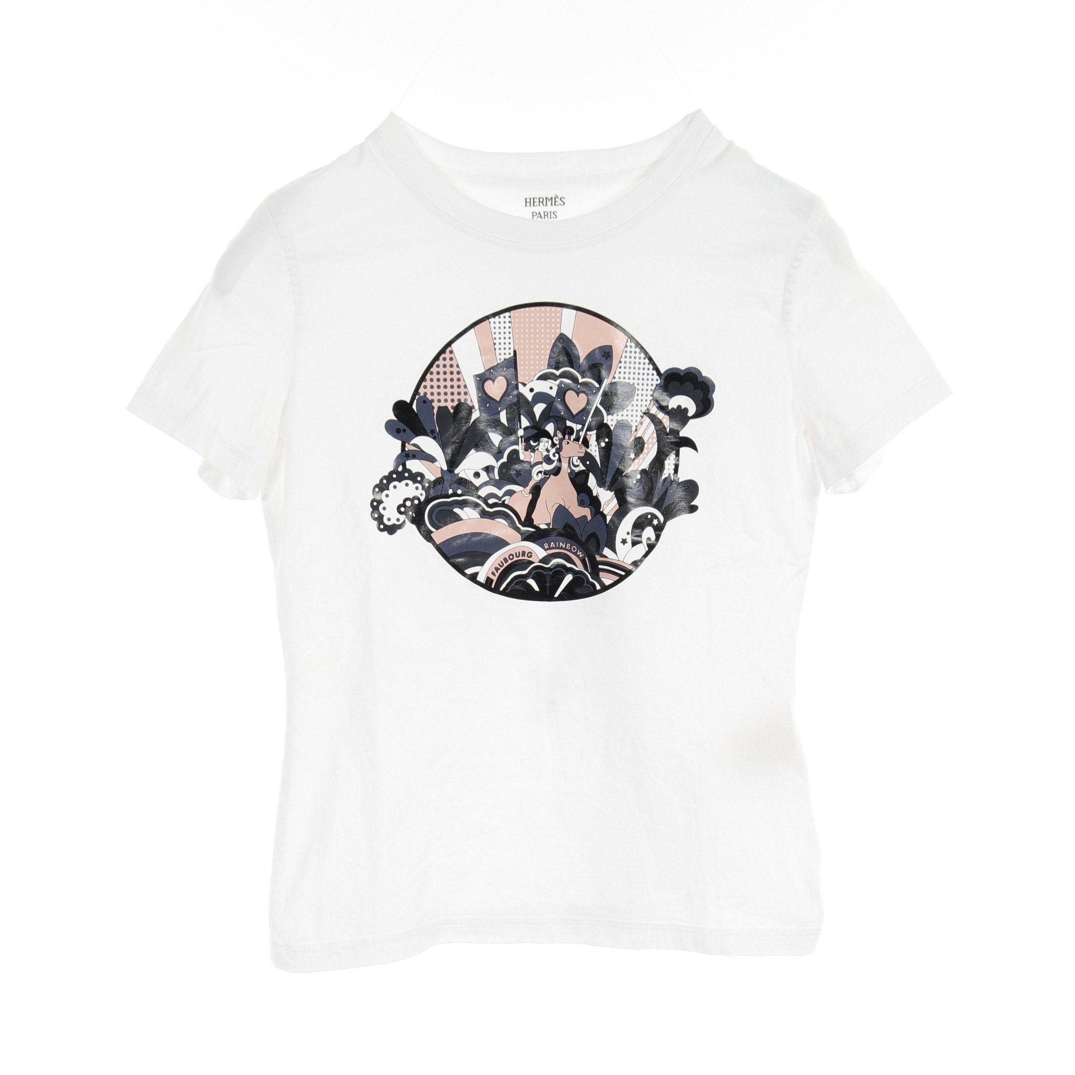 Hermes Hermes Micro Cartouche T-Shirt Cotton White Multicolor Size ONE SIZE - 1 Thumbnail