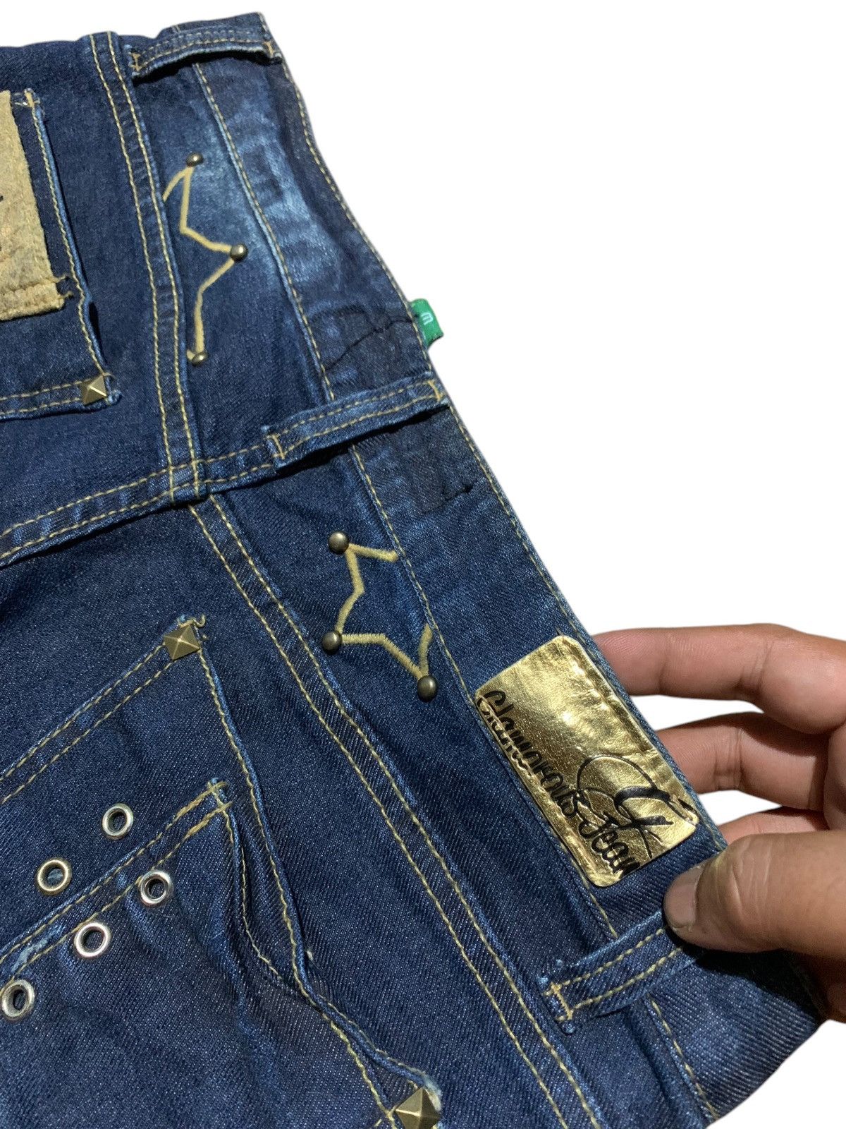 Hysteric Glamour 2000s Glamorous hybrid studded denim side button shorts Size 30" / US 8 / IT 44 - 9 Thumbnail