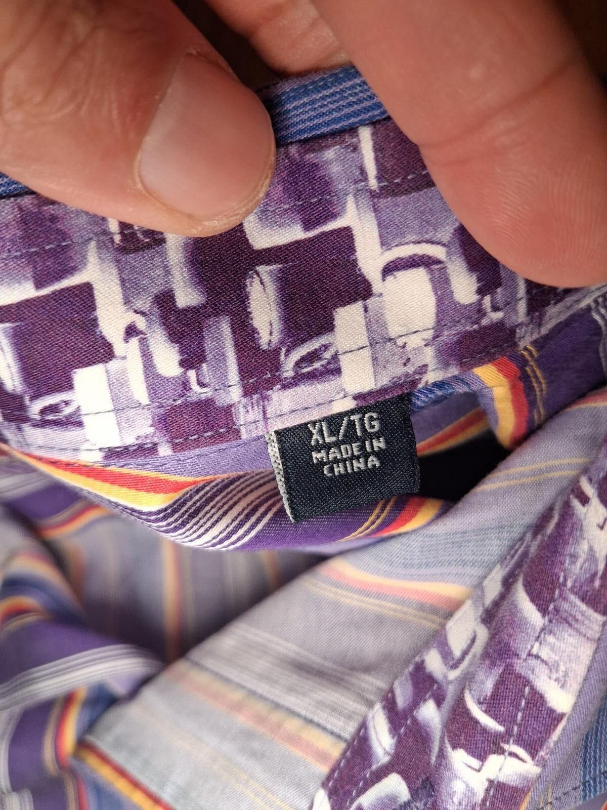 Robert Graham Robert Graham Shirt XL Multicolor Striped Cotton Flip Cuff Size US XL / EU 56 / 4 - 3 Thumbnail