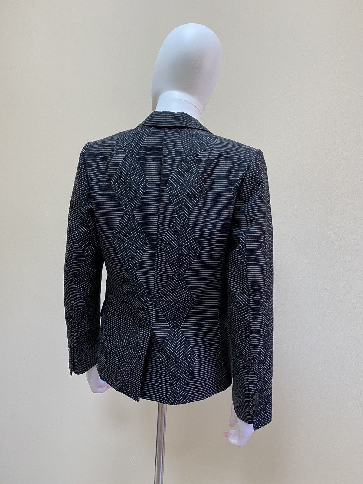 Dries Van Noten Dries Van Noten Black Geometric Print Blazer Size 36 Size XS / US 0-2 / IT 36-38 - 7 Thumbnail