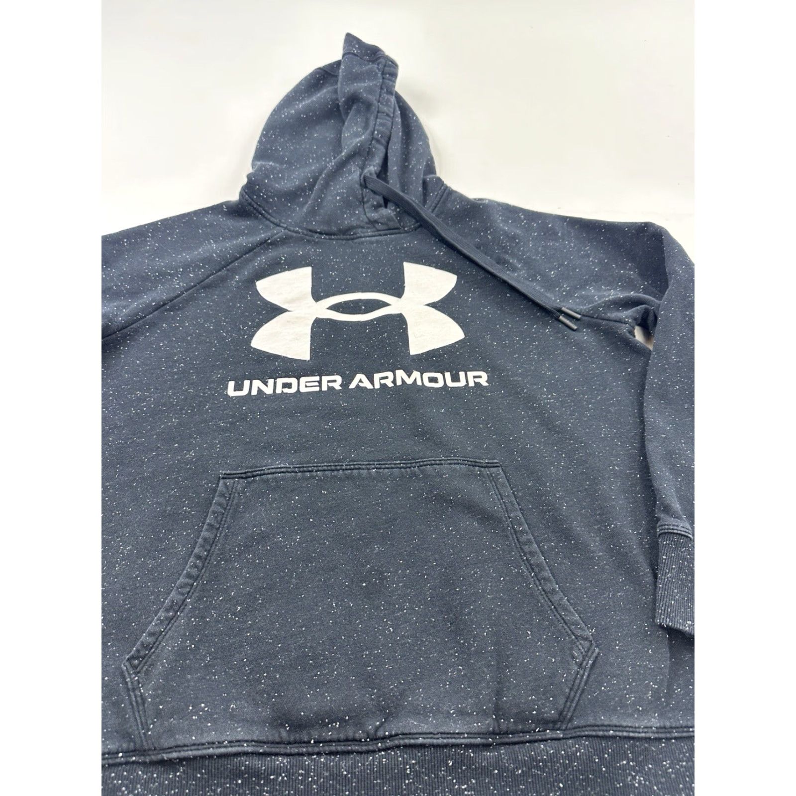 Under Armour Under Armour Hoodie Sweatshirt Womens L Black Speckled Pullover Regular Fit Logo All Seasons Sports Outdoor Fall Spring Summer Size L / US 10 / IT 46 - 2 Thumbnail