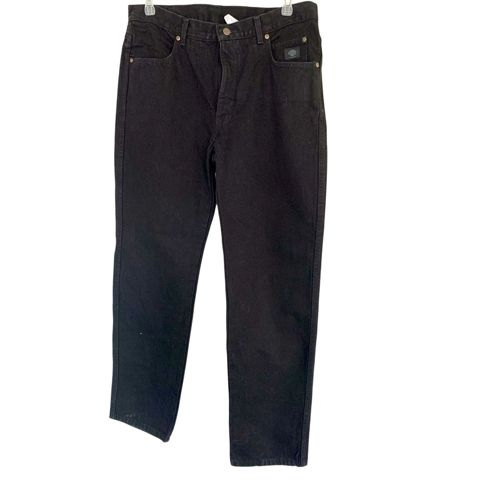 Harley Davidson EARLY 2000’S MENS BLACK HARLEY-DAVIDSON JEANS 36X32 LIKE NEW Size US 36 / EU 52 - 1 Thumbnail