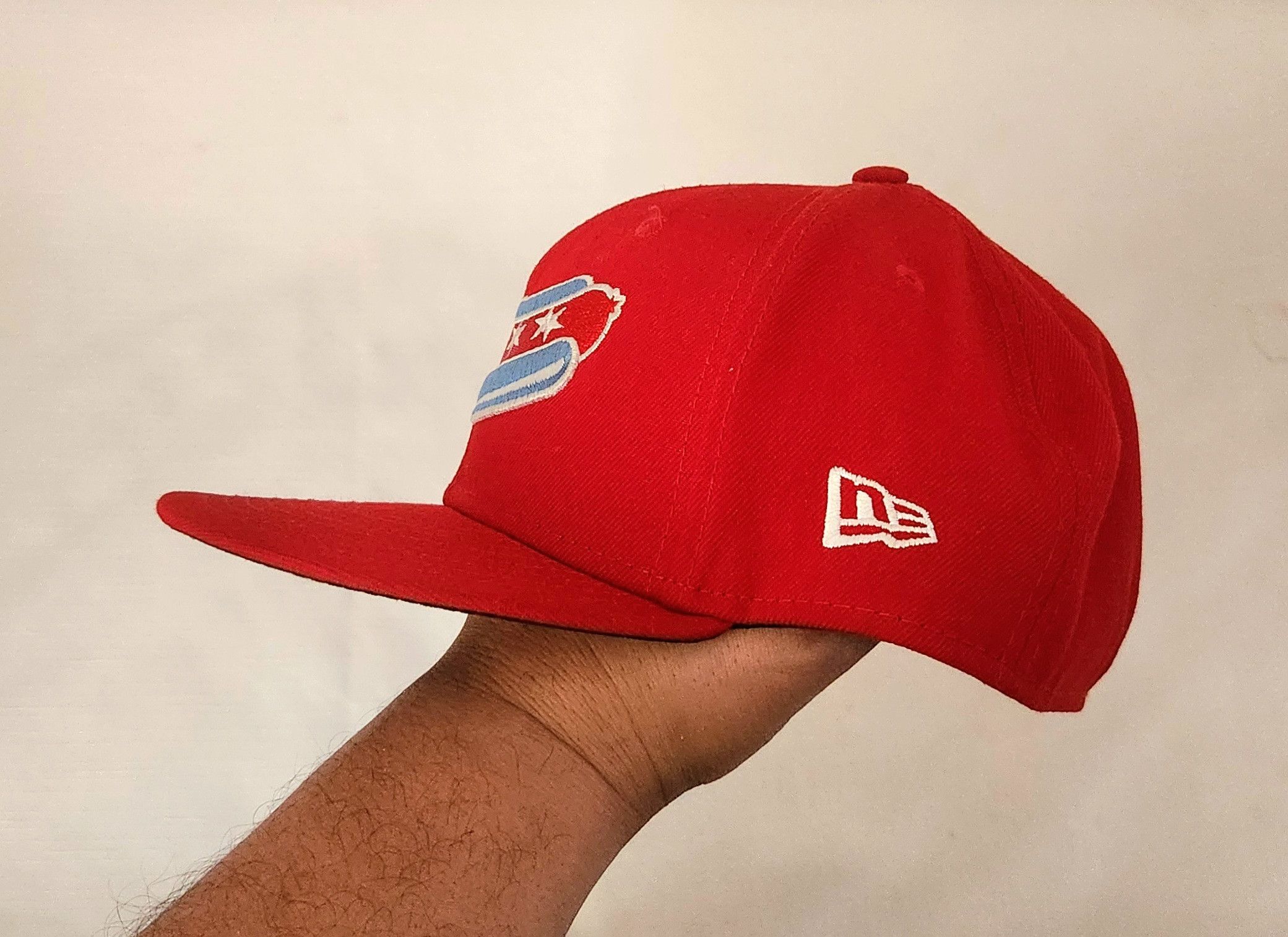 New Era New Era X Chicago Dogs Hat Cap Fitted Home Red 59Fifty 7 1/8 Size ONE SIZE - 2 Thumbnail