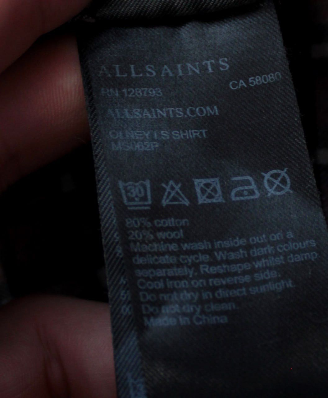 Allsaints 🔥 AllSaints Olney Maroon Check Cotton Wool LS Shirt Button Size US M / EU 48-50 / 2 - 4 Thumbnail
