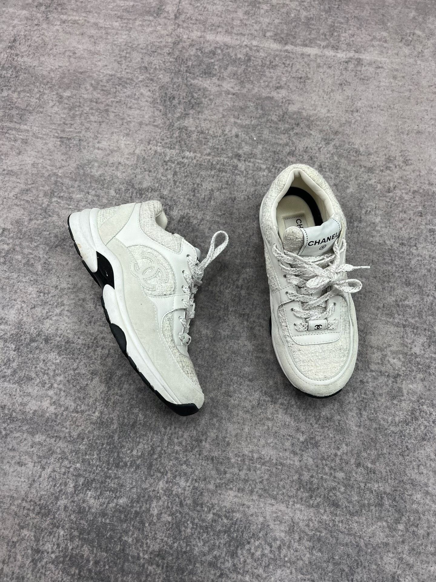 Chanel Chanel White Double C Athletic Sneakers Size US 6 / IT 36 - 1 Thumbnail