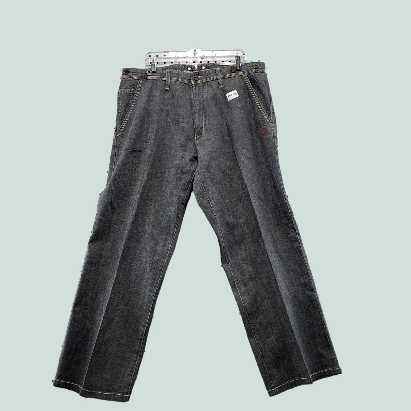 Denime VINTAGE Artful Dodger Denim Jeans Men 42 40x32 Gray Distressed Y2K Style Size US 42 / EU 58 - 1 Thumbnail