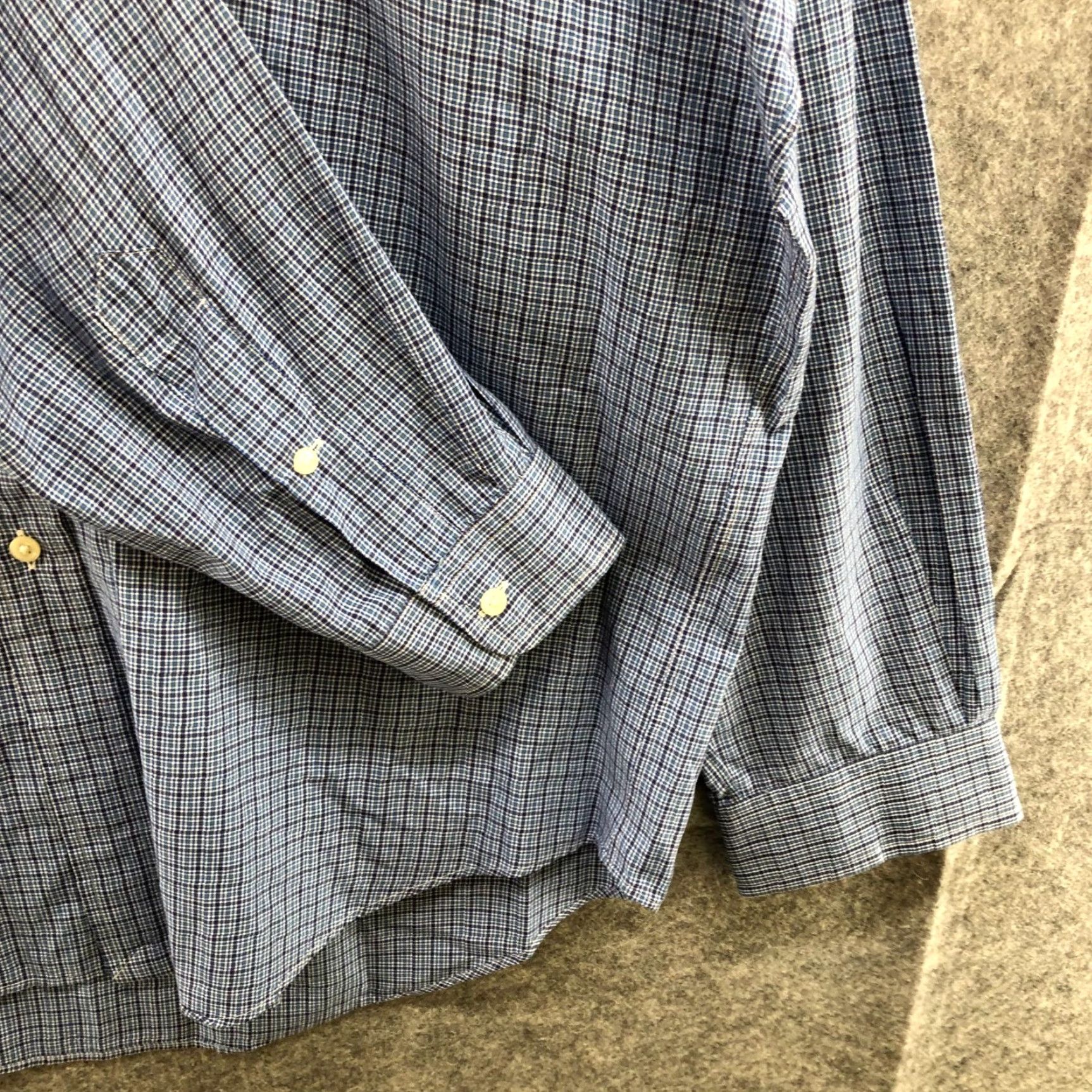 Ralph Lauren VTG Ralph Lauren Long Sleeve Shirt Mens XL Blake Cotton Popin Blue Plaid Button Size US XL / EU 56 / 4 - 6 Thumbnail