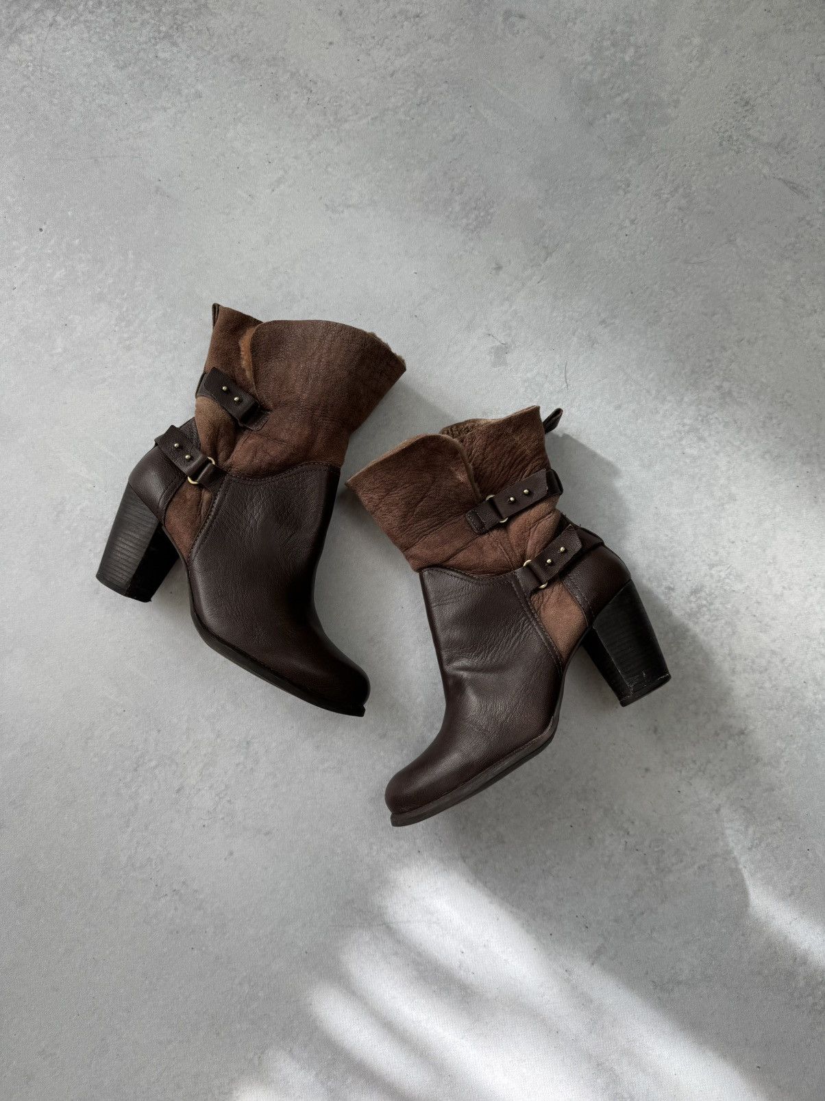 If Six Was Nine Vintage Italian AS 98 Rick Owens Style Leather Biker Boots Size US 9.5 / IT 39.5 - 5 Thumbnail