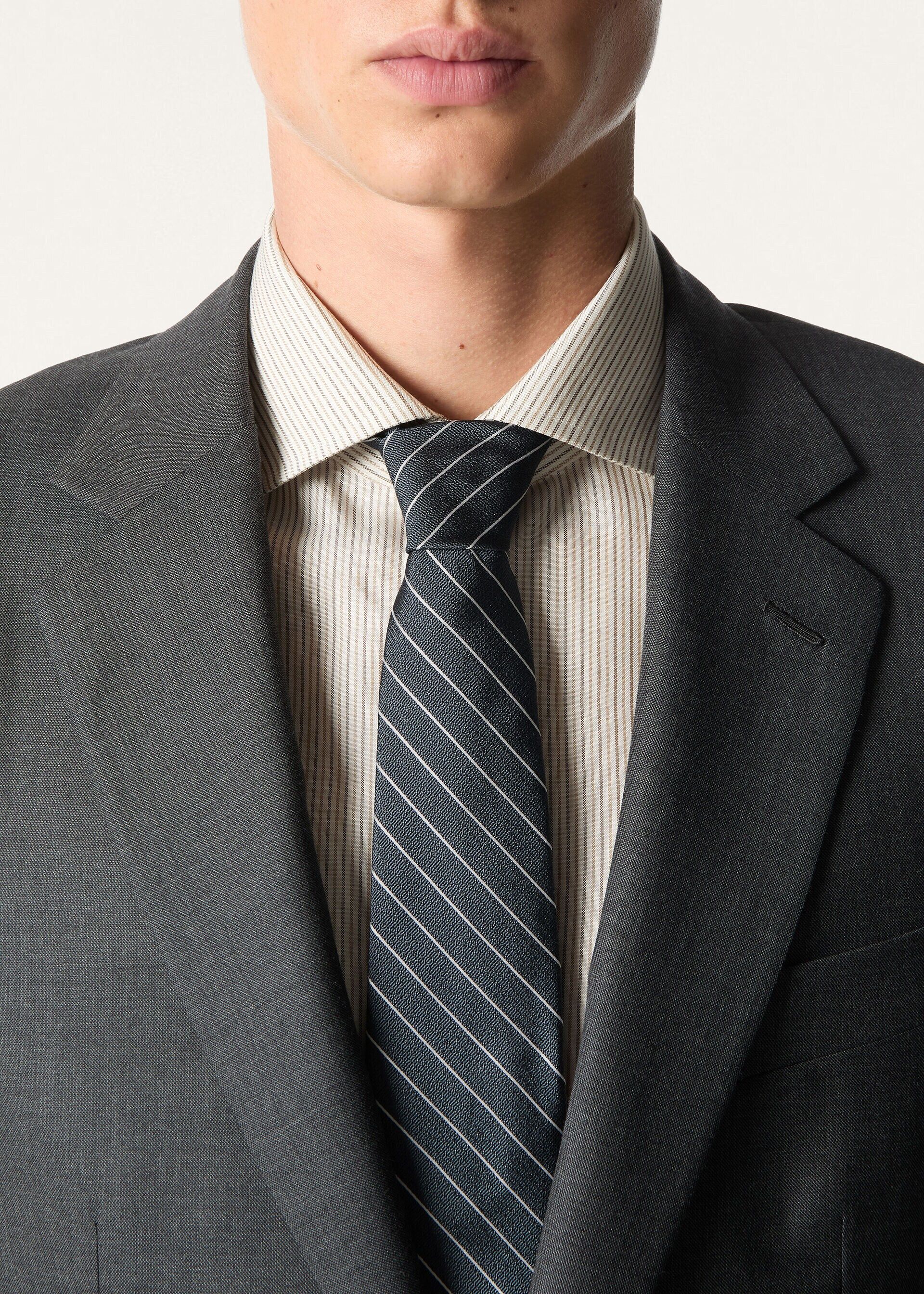 Loro Piana os11x0426 FAQ9151 Size: OS / Yale Tie in Dark Dove Grey Size ONE SIZE - 3 Thumbnail
