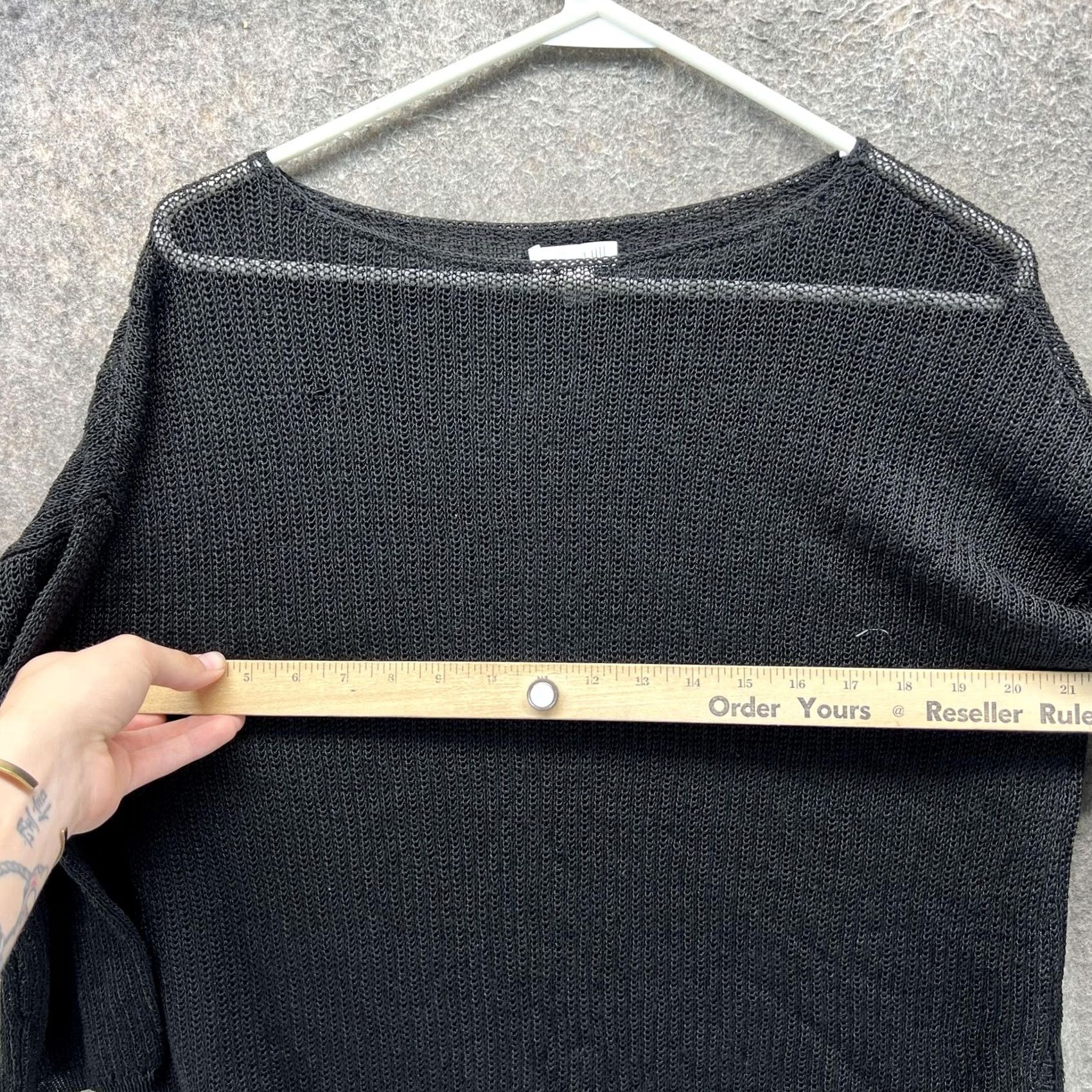 J. Jill J. Jill Sweater Womens Medium Black Knit Boat Neck 3/4 Sleeve Lightweight Pullover Knit Shirt Women’s Sweater Size M / US 6-8 / IT 42-44 - 3 Thumbnail