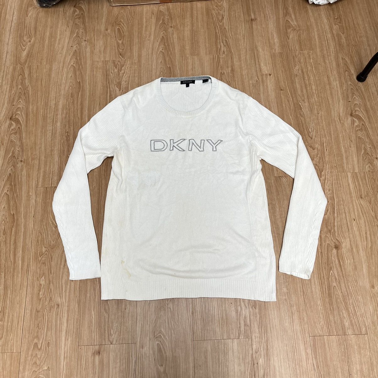 DKNY × Donna Karan 💸BINDING OFFER💸 2000S DKNY Knitewear Men's Big Logo Size US L / EU 52-54 / 3 - 4 Thumbnail