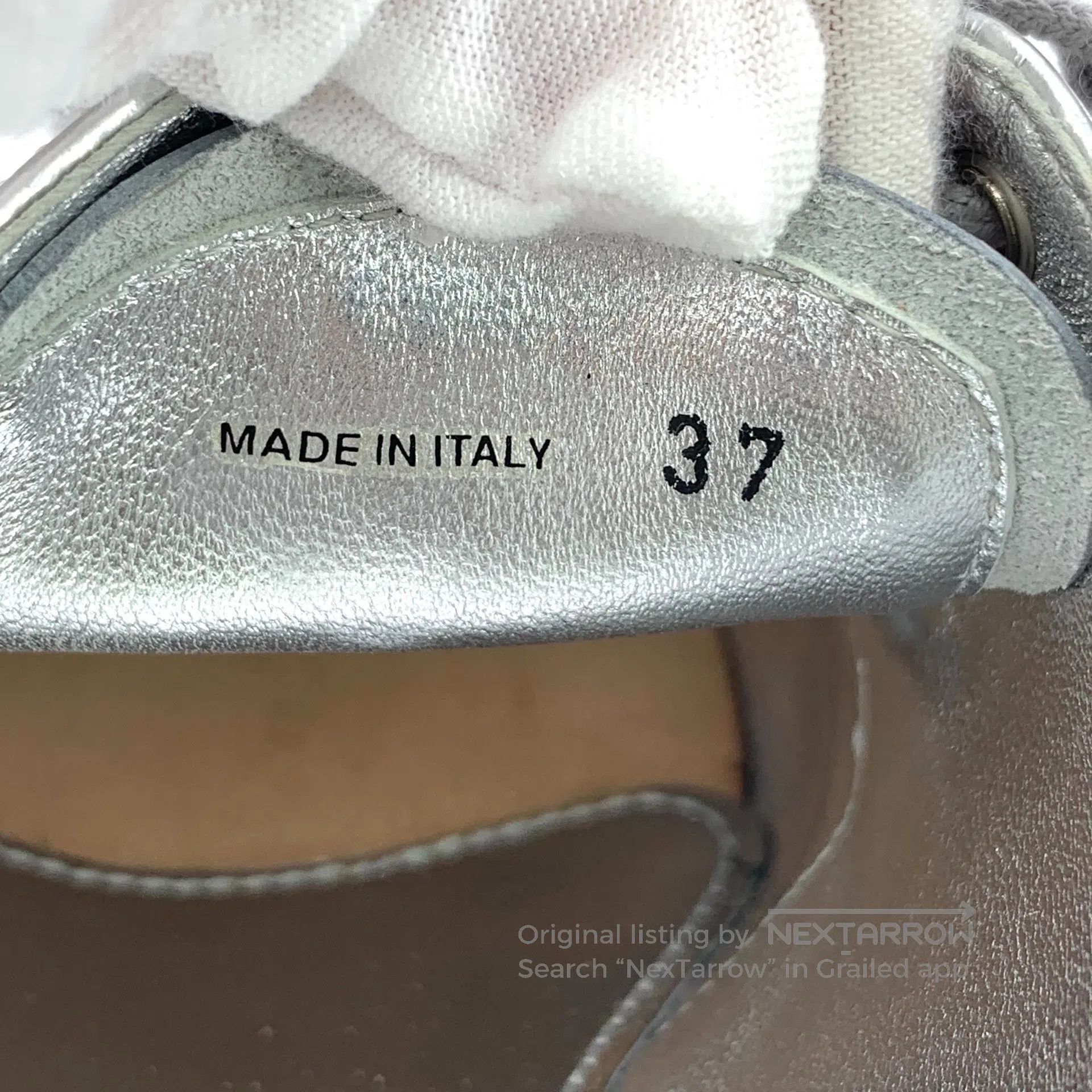 Other Prada Silver Baroque Carved Lace-Up Casual Flat Platform S Size US 5 / EU 37 - 6 Thumbnail