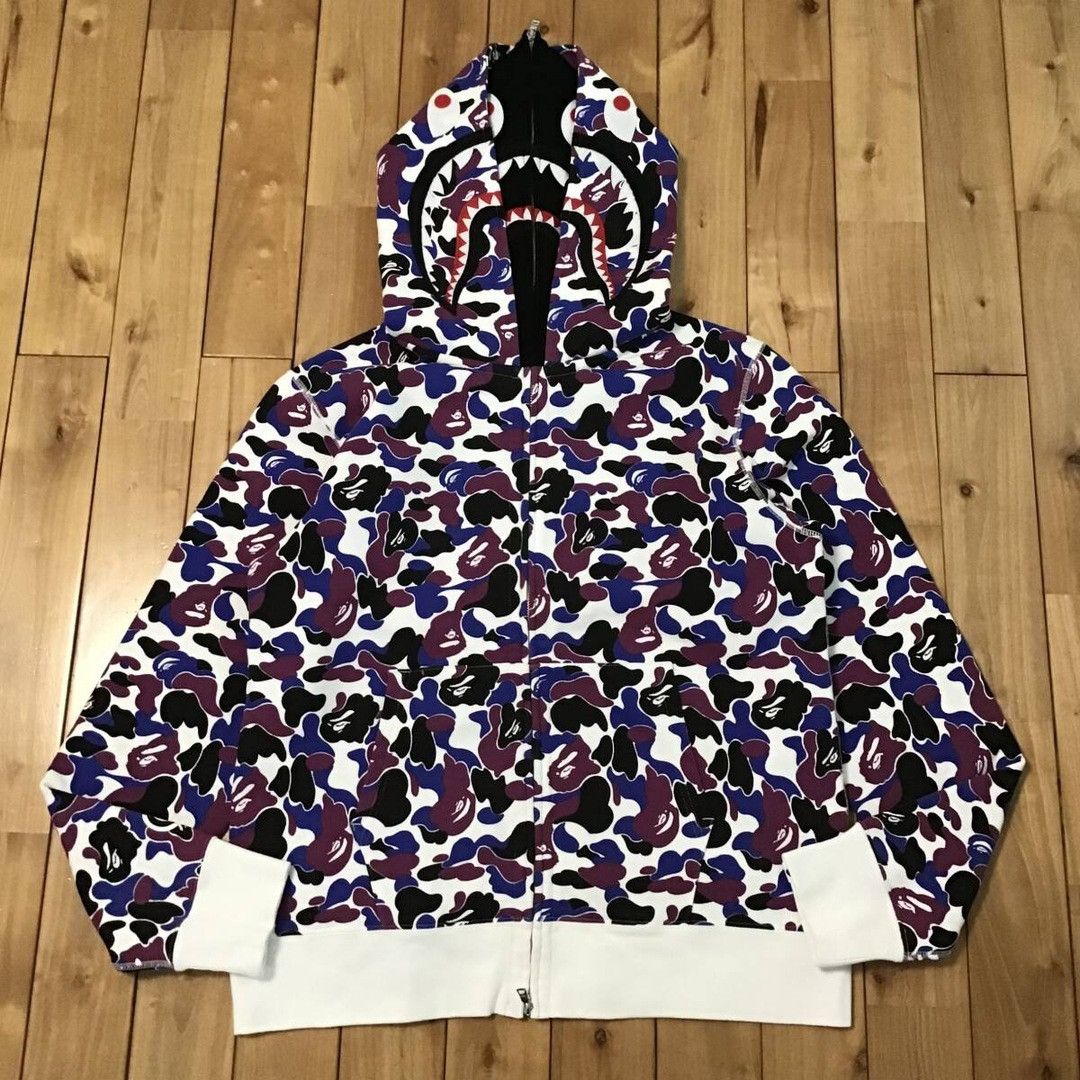 Bape 🔥Hong Kong Store Camo🔥 BAPE Double shark full zip hoodie APE Size US L / EU 52-54 / 3 - 2 Thumbnail