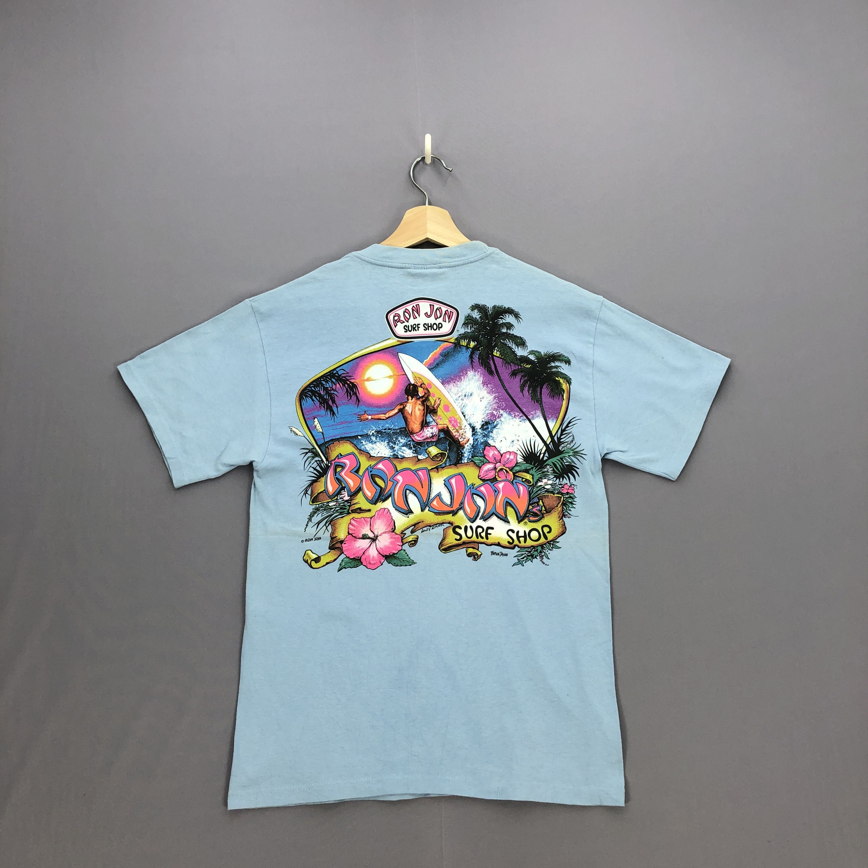 Ron Jon Surf Shop Vintage 90's Ron Jon Tshirt Surfwear Travel Novelty Tees Size US S / EU 44-46 / 1 - 1 Thumbnail
