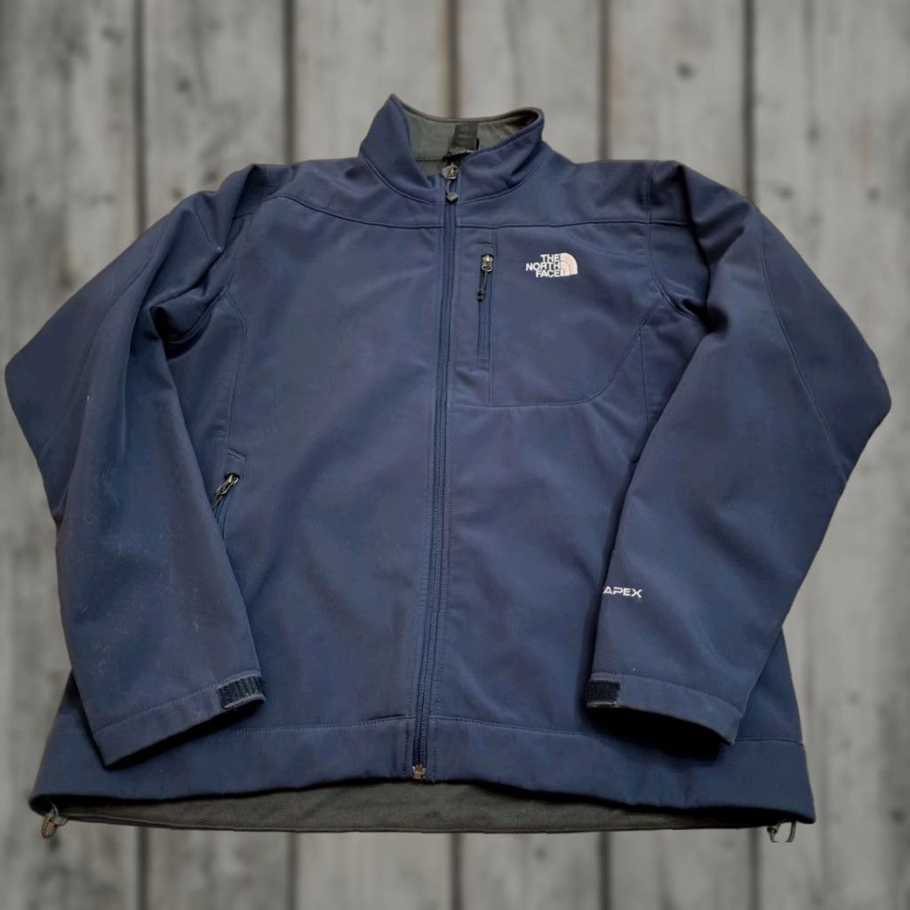 The North Face The North Face Jacket L Men Blue Full Zip Apex Softshell Windbreaker Logo Embroidered 87 Size US L / EU 52-54 / 3 - 1 Thumbnail