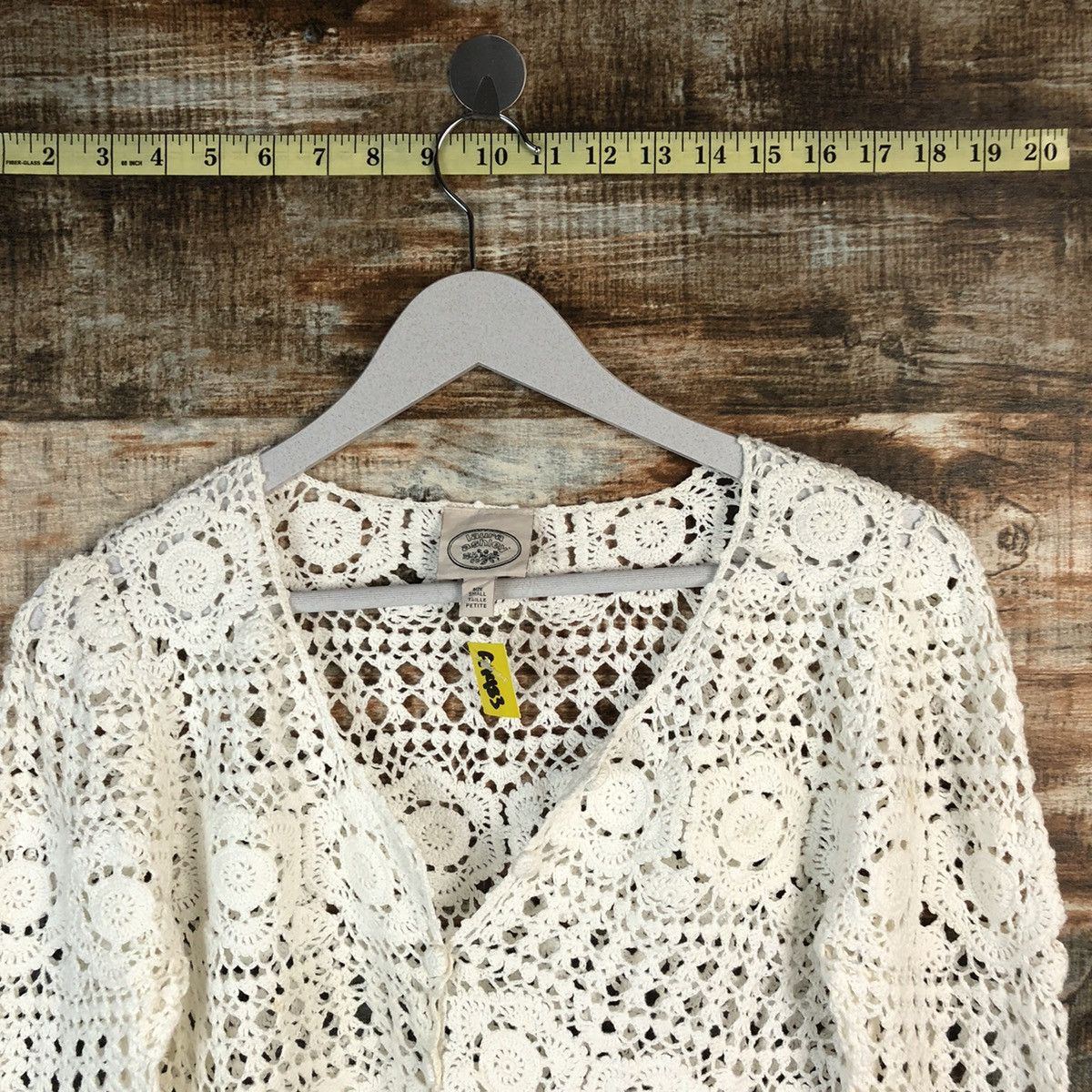 Laura Ashley Laura Ashley White crochet mesh net Cardigan Knitwear #A1483 Size S / US 4 / IT 40 - 4 Thumbnail
