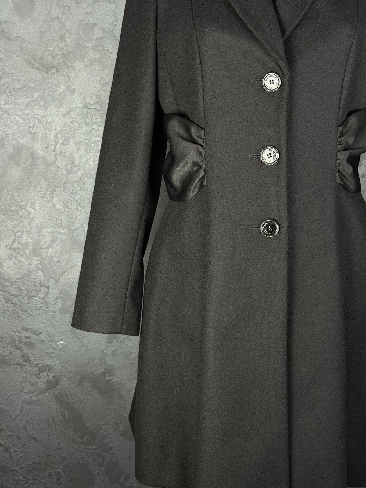 Love Moschino Love Moschino Black Wool Jackets & Women's Coat Size M / US 6-8 / IT 42-44 - 4 Thumbnail