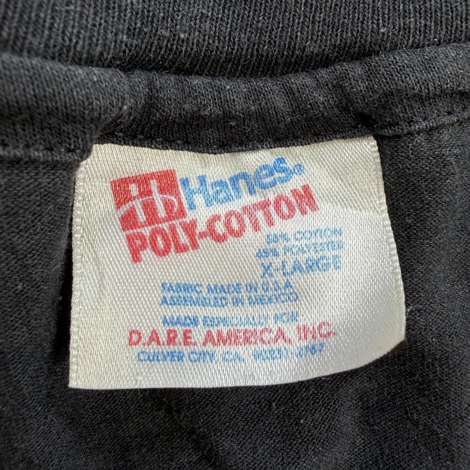 Hanes Vintage 90s D.A.R.E. To Keep Kids Off Drugs T Shirt USA Size US XL / EU 56 / 4 - 4 Thumbnail