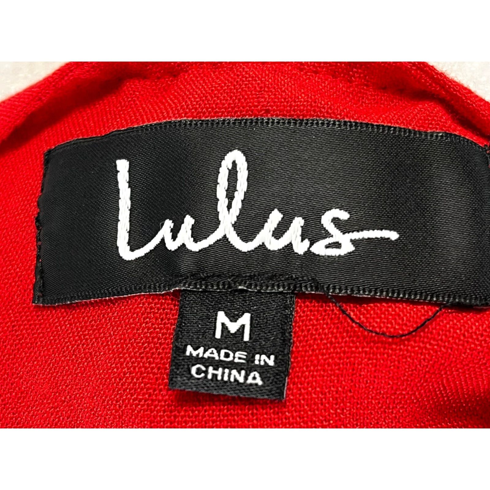 Lulus Lulus Red Mini Skater Dress Women's Size M V-Neck Tie Front Short Sleeve Size M / US 6-8 / IT 42-44 - 5 Thumbnail