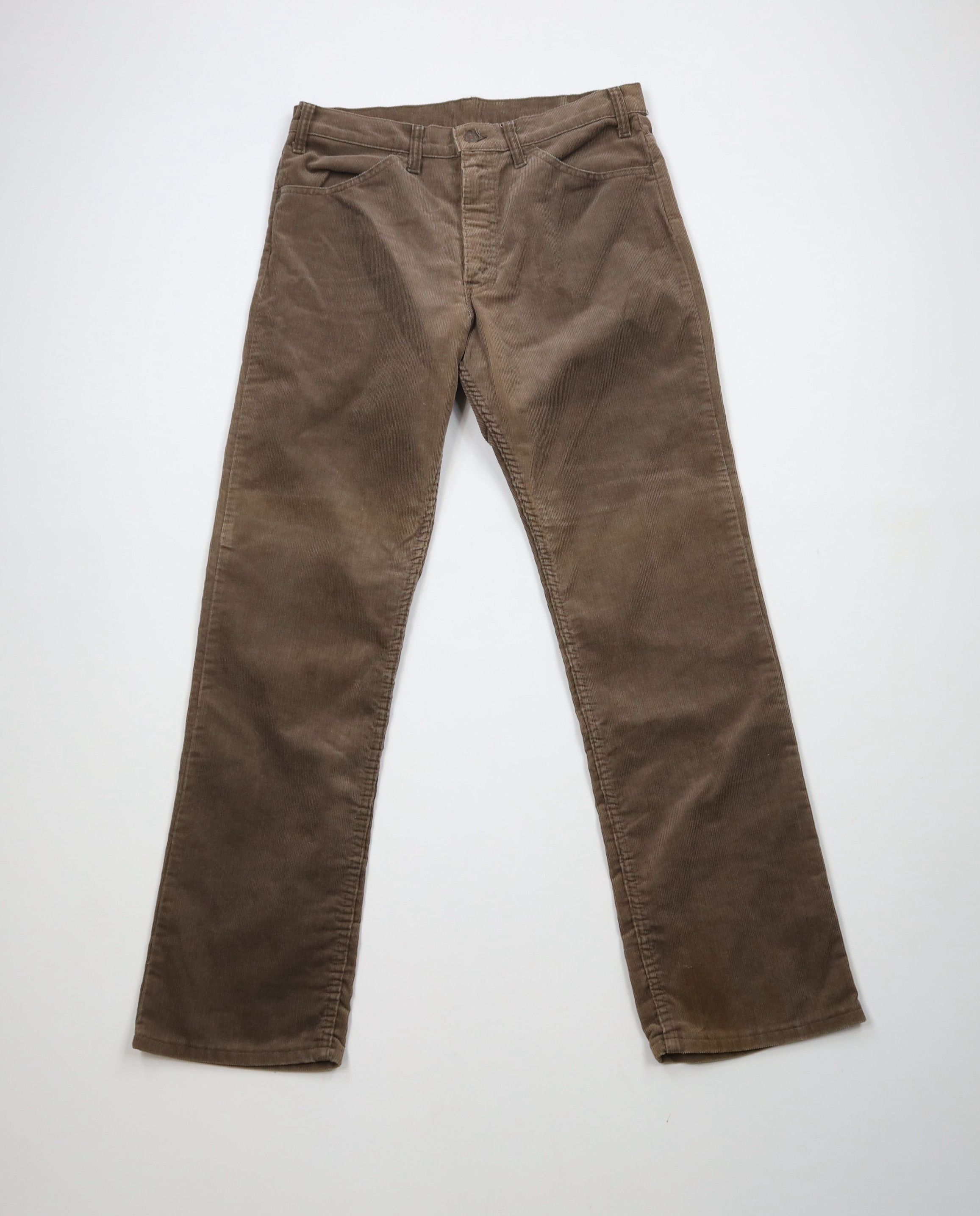 Levi's × Vintage Vintage 70s 80s Levis Leg Corduroy Chino Pants Brown USA Size US 32 / EU 48 - 1 Thumbnail