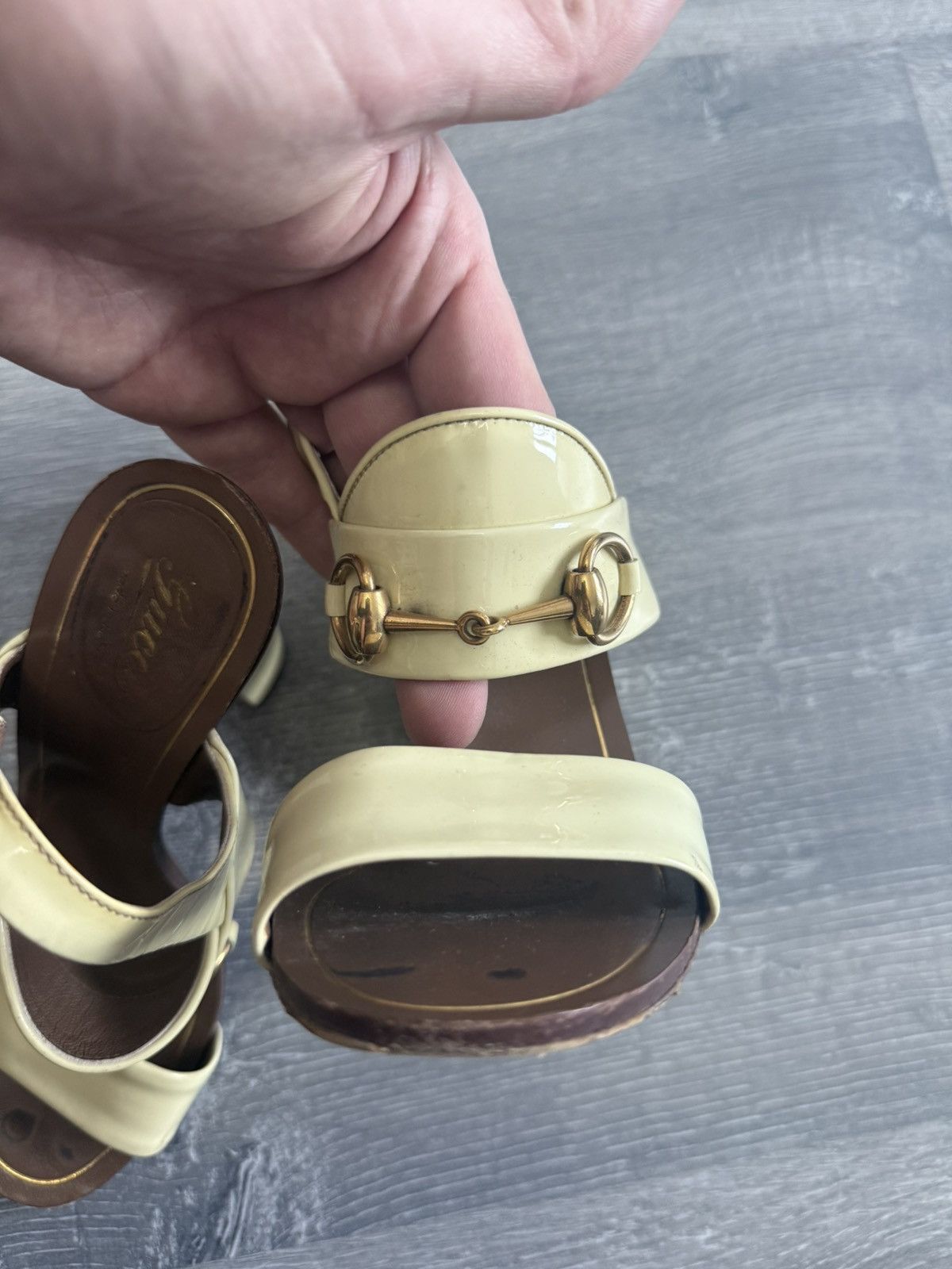 Gucci Vintage Gucci Leather Alyssa Horsebit Ankle Strap Sandals Size US 6 / IT 36 - 5 Thumbnail