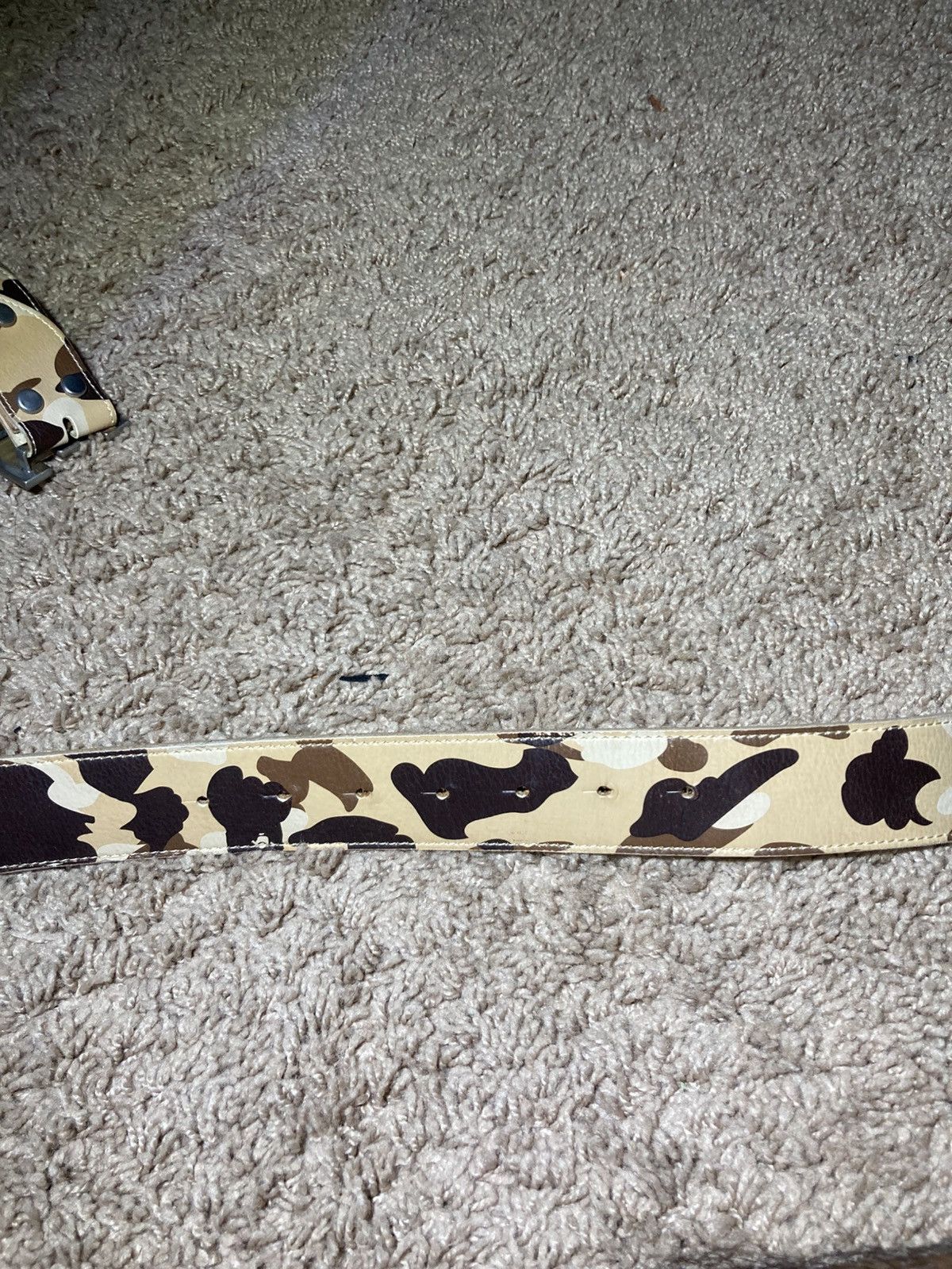 Bape Vintage 2002 Bape Brown Camo Buckle Belt Logo OG 90s Nigo Size ONE SIZE - 4 Thumbnail