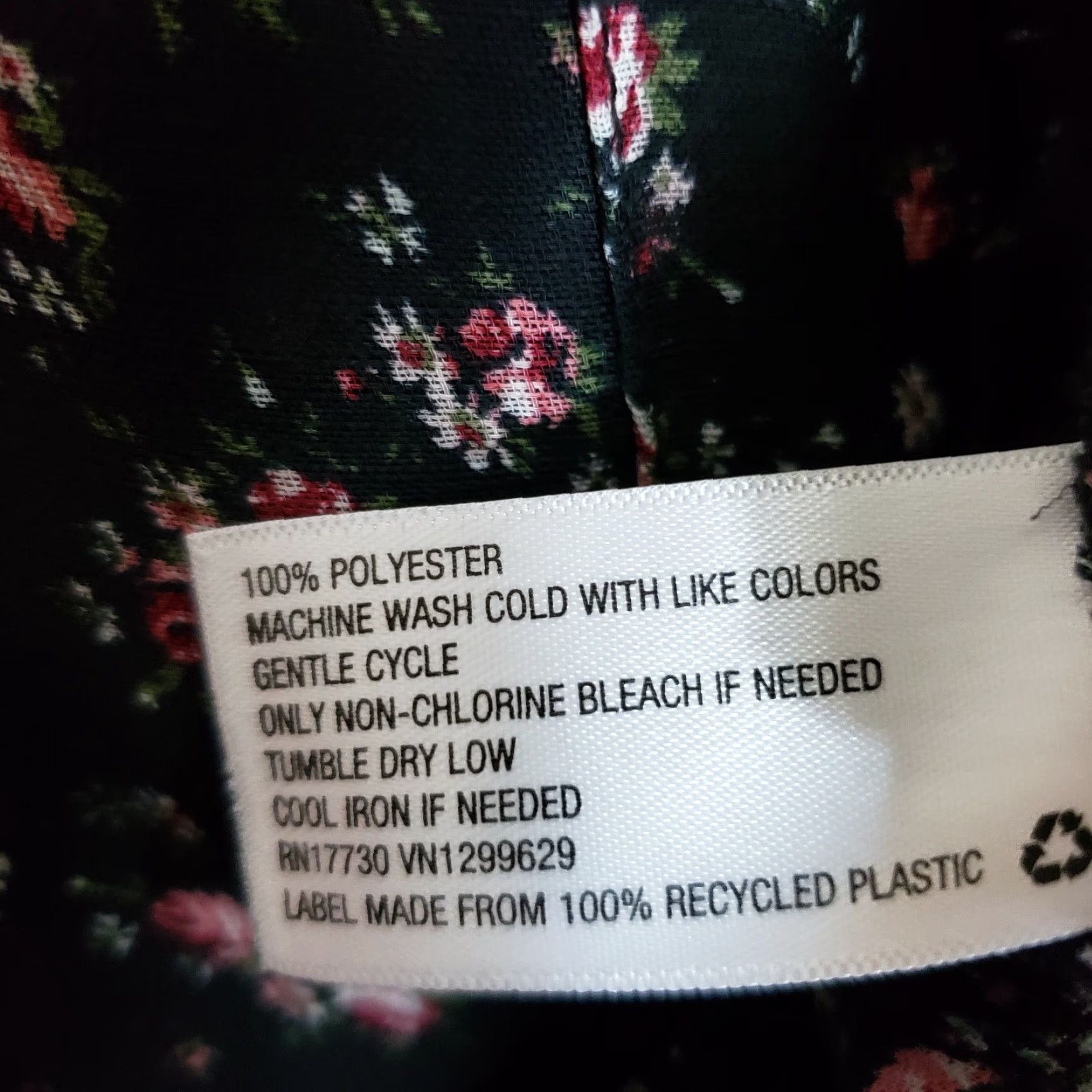 Vintage Wild Fable Womens Button Front Top Cropped Black Floral Sheer Size M Size M / US 6-8 / IT 42-44 - 5 Thumbnail