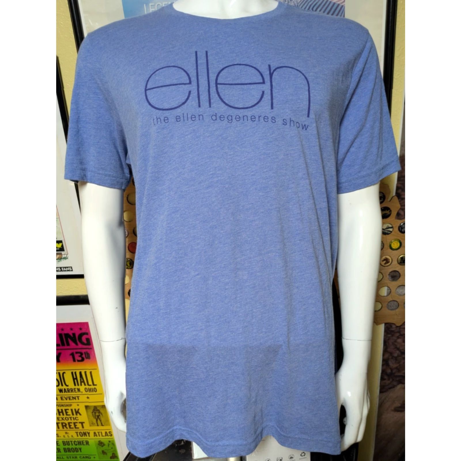 Vintage The Ellen DeGeneres Show T Shirt XL Graphic Tee Canvas 25% Cotton Blue Unisex Adults Short Sleeve Crew Neck Nice Size US XL / EU 56 / 4 - 2 Thumbnail