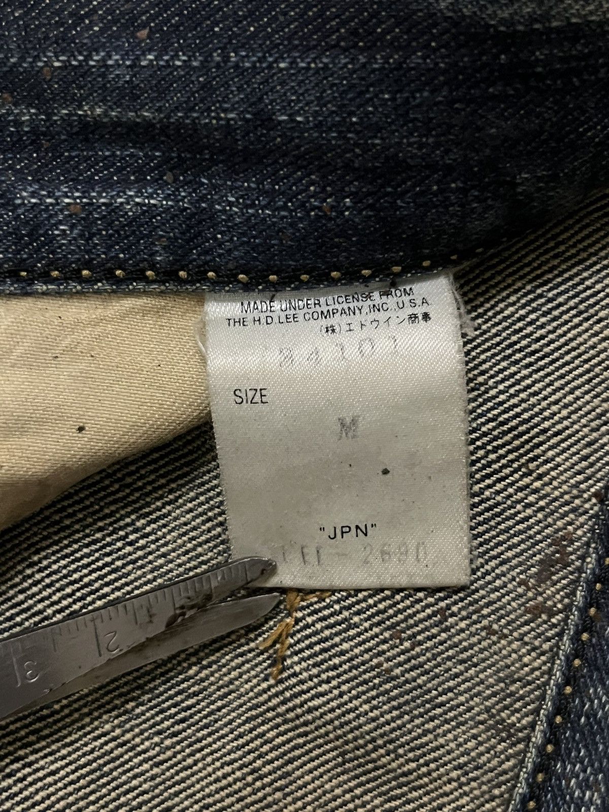 14th Addiction Vintage Lee Mud Washed Distressed Straight Fit Jeans Size US 32 / EU 48 - 11 Thumbnail
