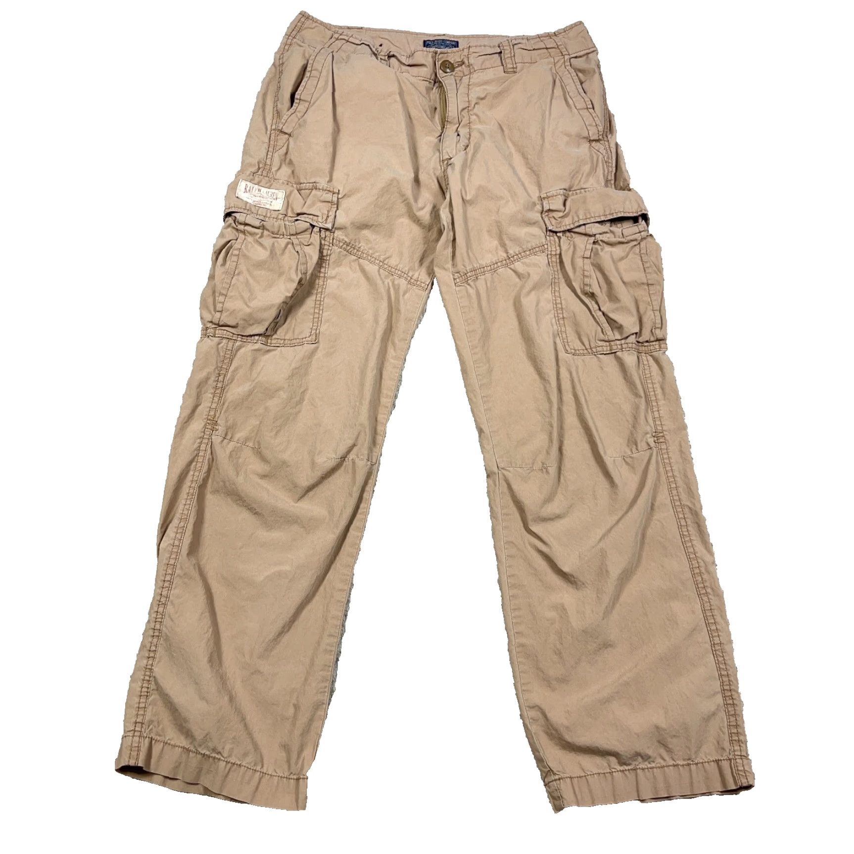 Polo Ralph Lauren VINTAGE Polo Ralph Lauren Cargo Pants Men 34x32 Tan Brown Paratropper Military Cargo Pants Mens Brown 34x32 Size US S / EU 44-46 / 1 - 2 Thumbnail