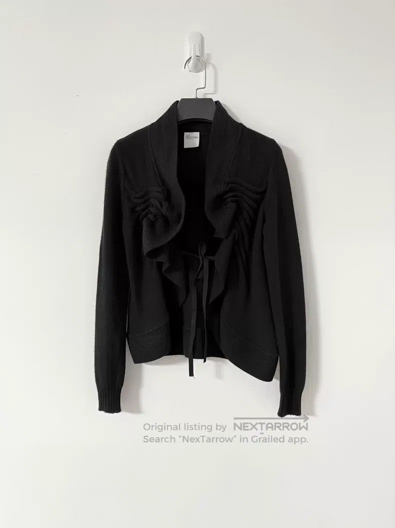 Valentino Valentino Wool pleated knitted cardigan| Size M / US 6-8 / IT 42-44 - 3 Thumbnail