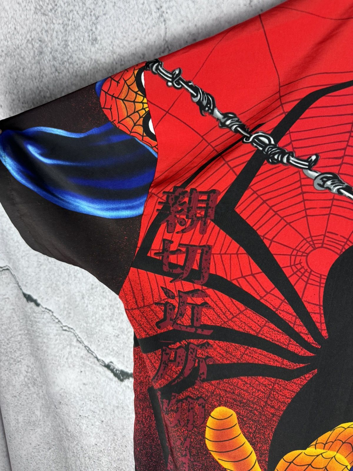 Marvel Comics NWT VTG 90s Y2K Marvel Comic Spiderman AOP Button up L/XL Size US L / EU 52-54 / 3 - 5 Thumbnail