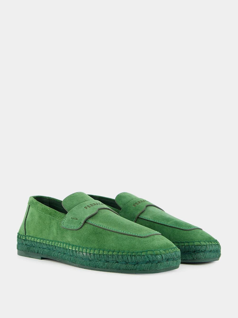 Salvatore Ferragamo o1s1rm0924 Suede Loafers in Green Size US 6 / EU 39 - 5 Thumbnail