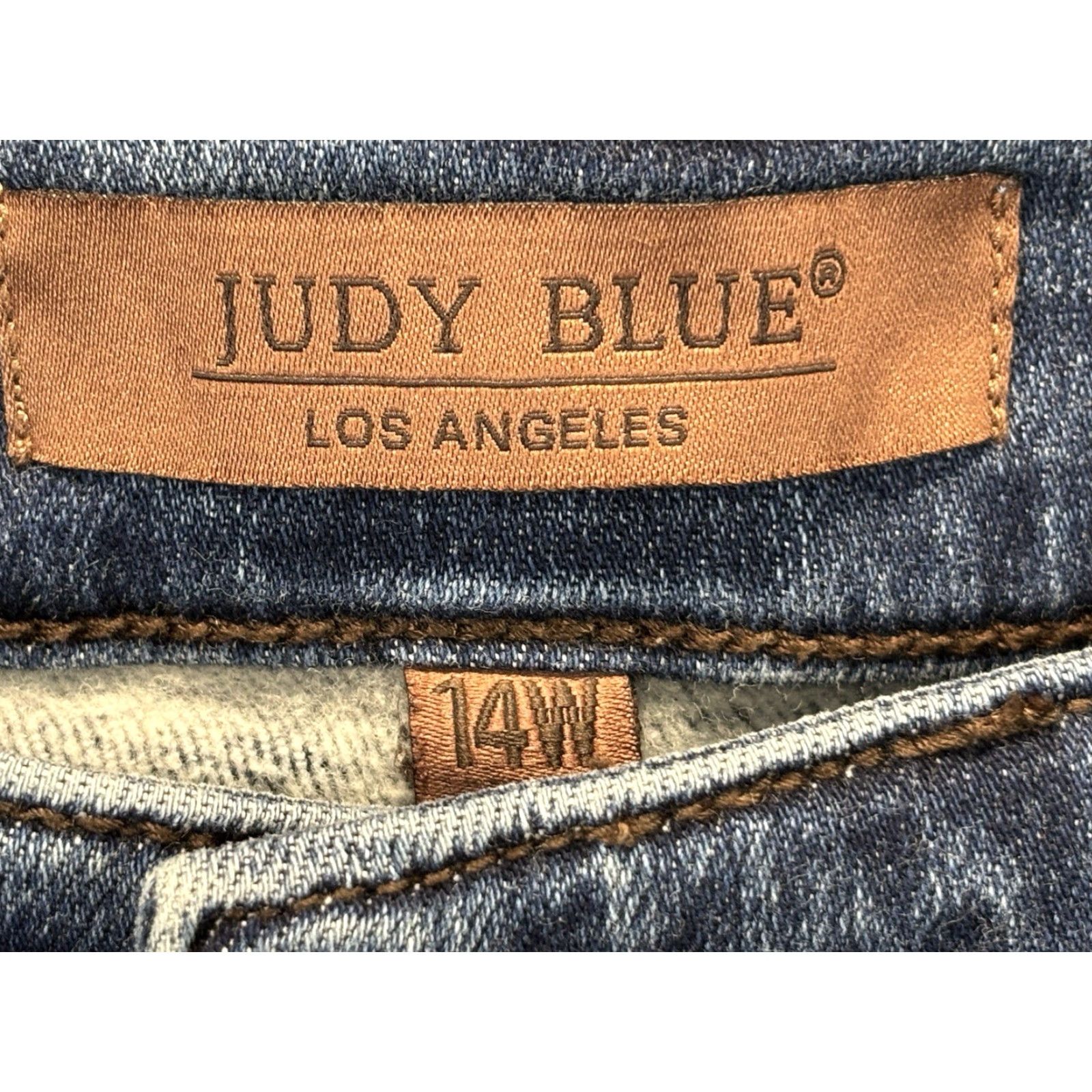 Vintage Judy Blue Jeans Bootcut Size 14W High Rise Denim Stretchy Western Cowboy Women White? Size 36" / US 14 / IT 50 - 5 Thumbnail