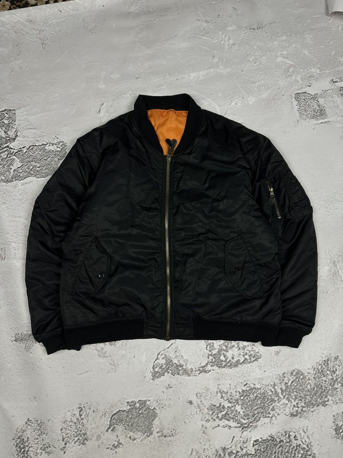 Vintage Vintage MA-1 Bomber Jacket Black Size XL Size US XL / EU 56 / 4 - 2 Thumbnail