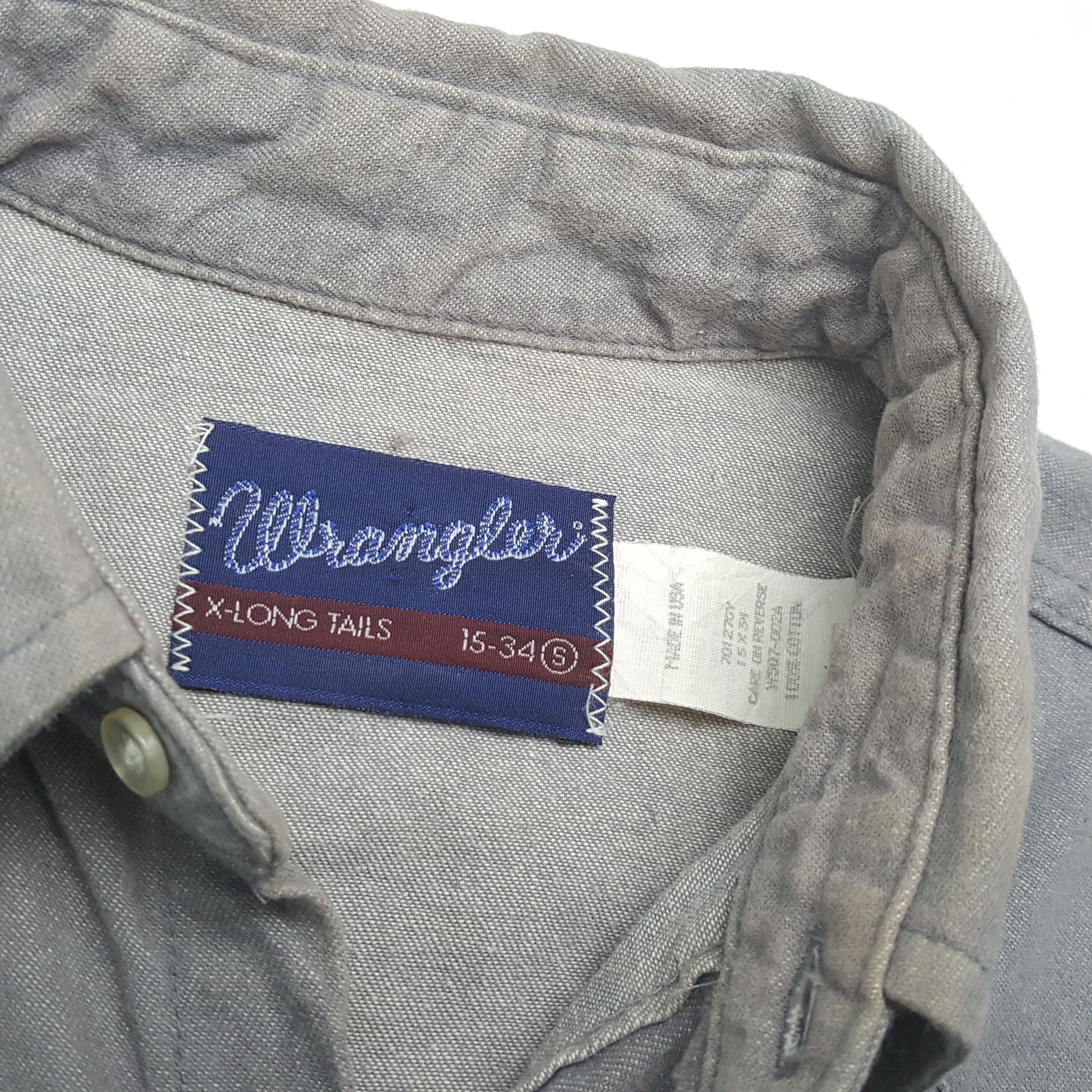 Vintage × Wrangler WRANGLER Casual Style Double Pocket Design Shirt Size US S / EU 44-46 / 1 - 8 Thumbnail
