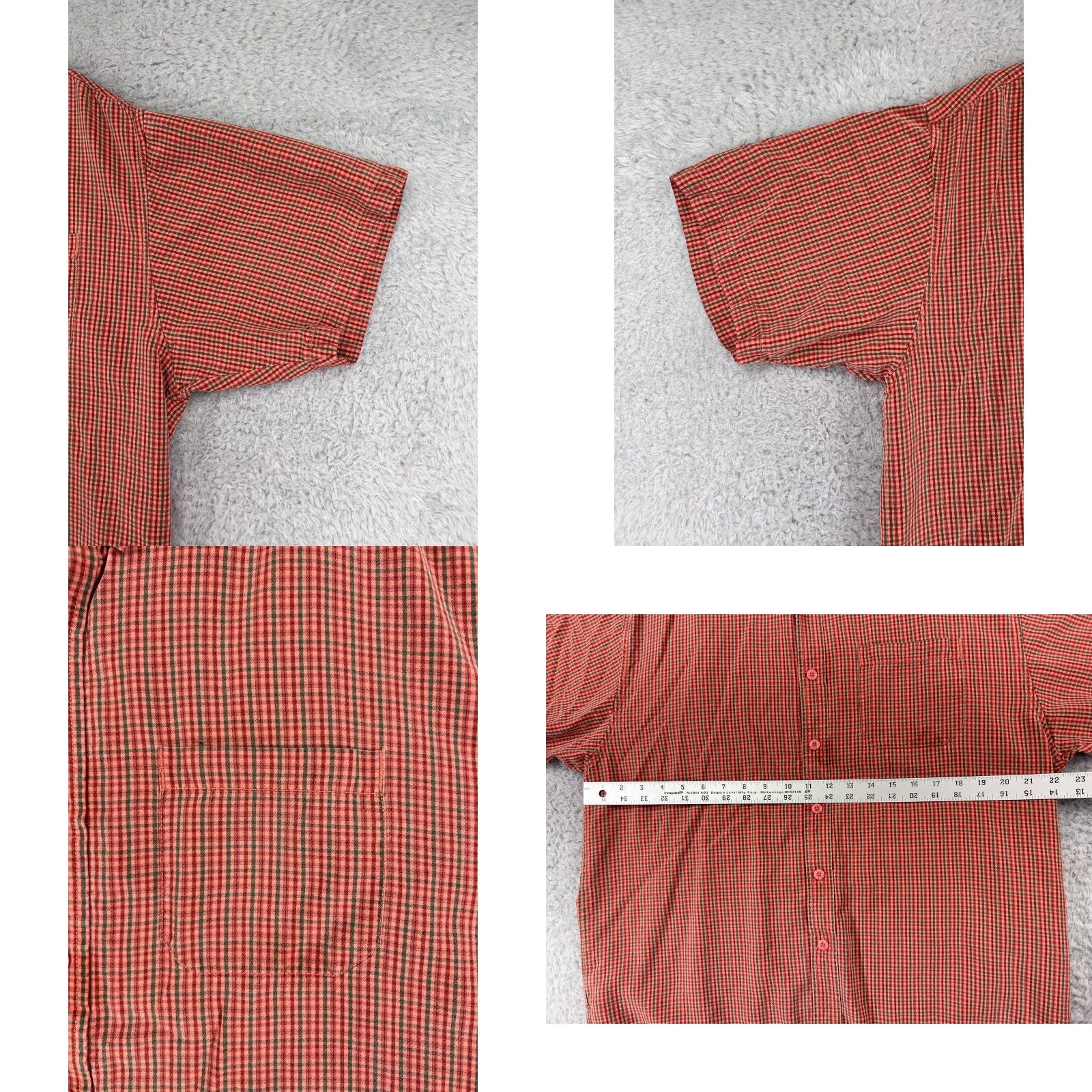 Tommy Bahama VINTAGE Tommy Bahama Shirt Mens Large Red Plaid Silk Button-Up Hawaiian Beach Resort 90s Mens L Red Silk Shirt Size US L / EU 52-54 / 3 - 8 Thumbnail