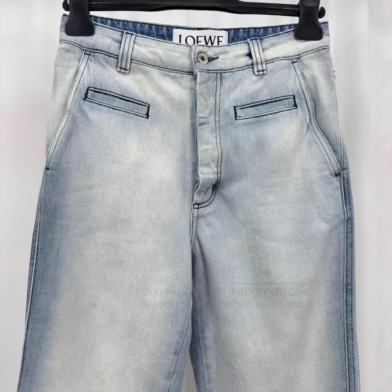 Loewe Loewe Washed Leather Patch Denim Jeans Size 42" / US 20 - 3 Thumbnail