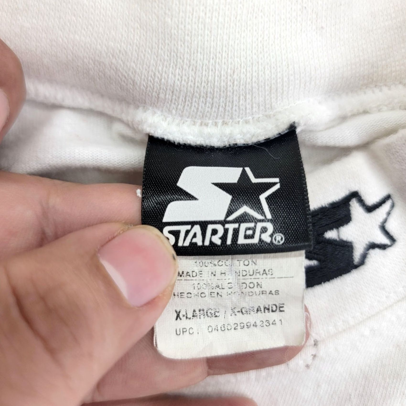 Starter Starter Shirt Adult XL White Long Sleeve Mock Neck Logo Cotton Solid Athletic Tee Mens Size US XL / EU 56 / 4 - 4 Thumbnail