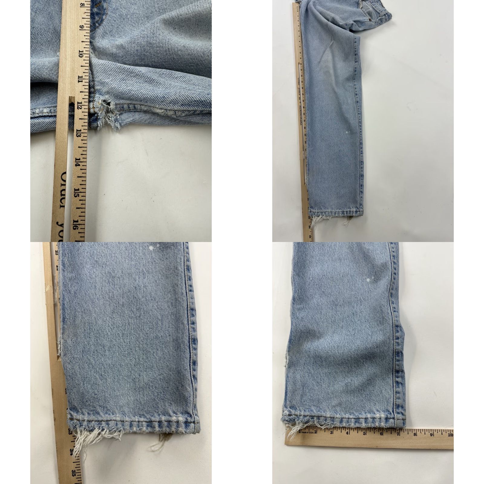 Levi's VINTAGE Levi’s 540 Jeans Mens 31x33 Orange Tab Brown Tab 5-Pocket Denim Regular Straight Blue Leather Belt Loops Zip 33 Inseam IP Cand For Mexico Size US 31 - 9 Thumbnail
