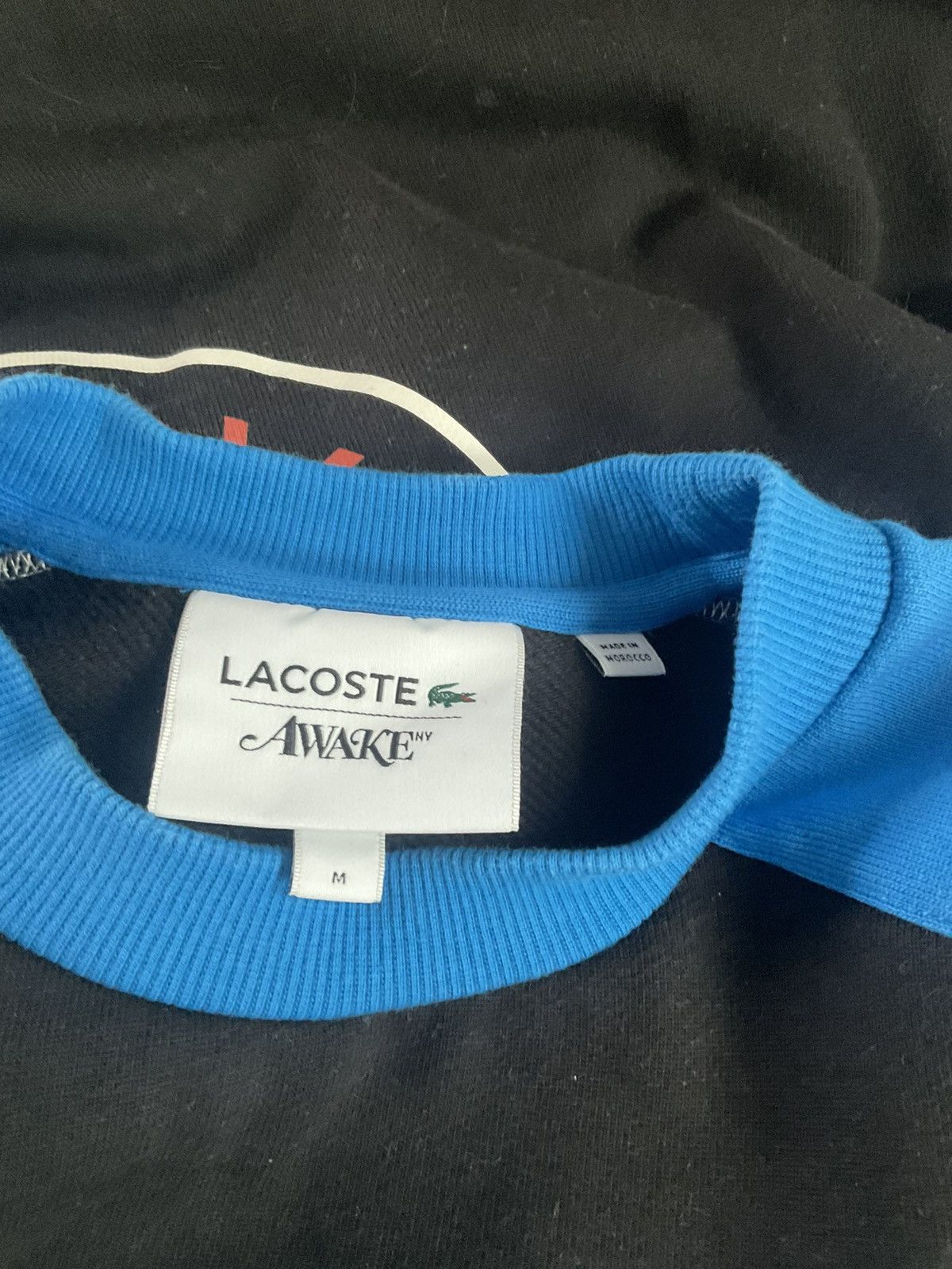 Awake NY x Lacoste Crewneck black
