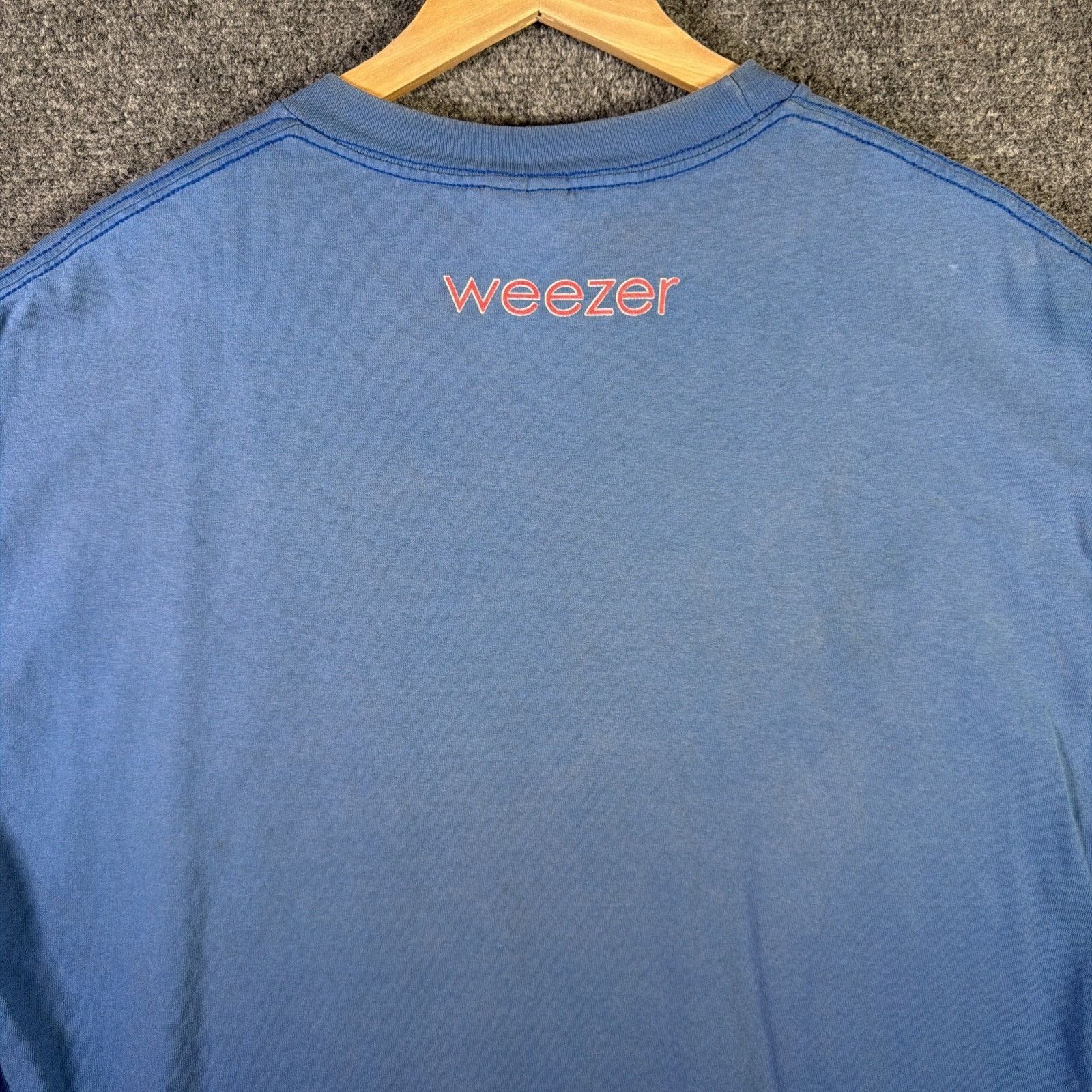 Band Tees Vintage Weezer Shirt Mens XL Blue 90s Band Tee Music Rock Size US XL / EU 56 / 4 - 10 Thumbnail