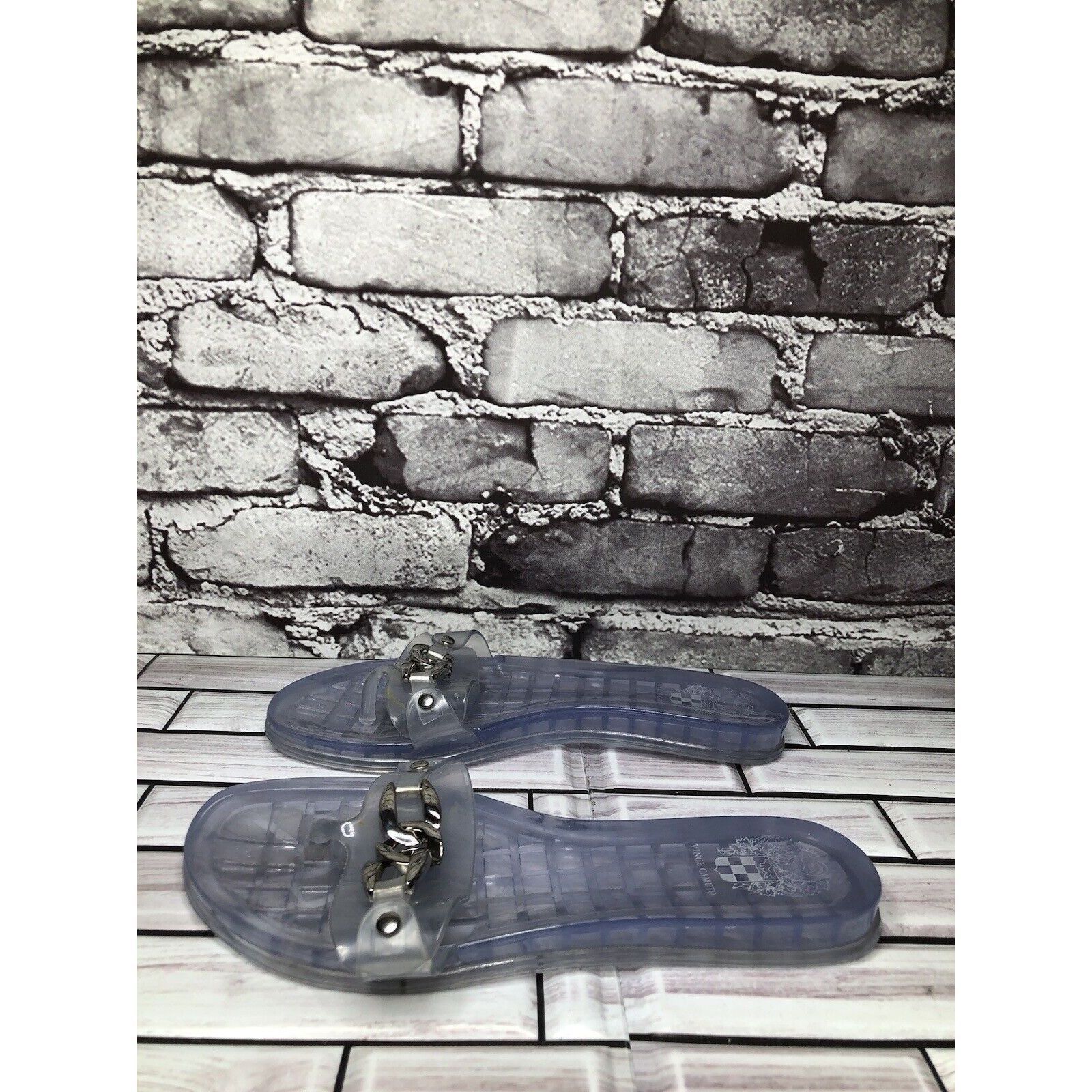 Vince Camuto Vince Camuto Clear Rubber Chain Casual Thong Slides Sandals Size US 6 / IT 36 - 3 Thumbnail